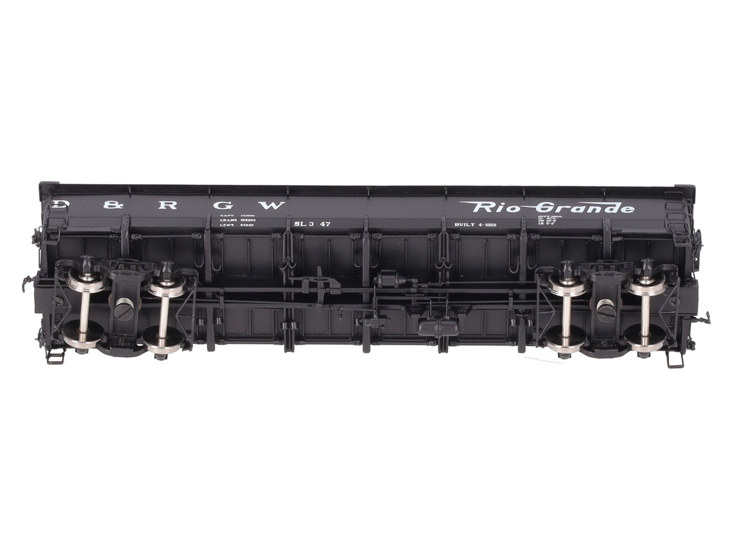 W&R Enterprises HO Scale D&RGW BRASS 47' - 2" Coal Gondola Version 2 - Painted LN/Box