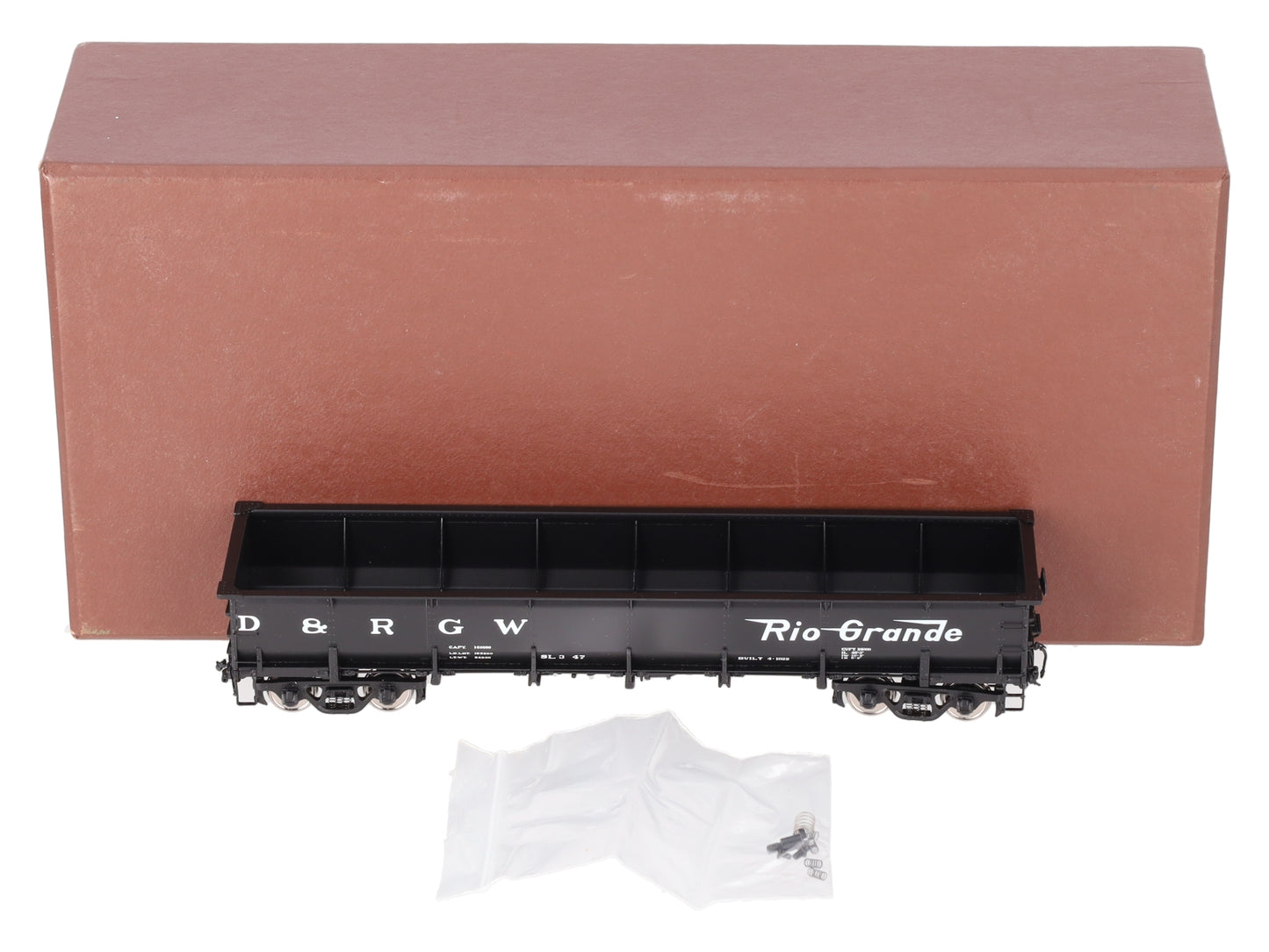 W&R Enterprises HO Scale D&RGW BRASS 47' - 2" Coal Gondola Version 2 - Painted LN/Box