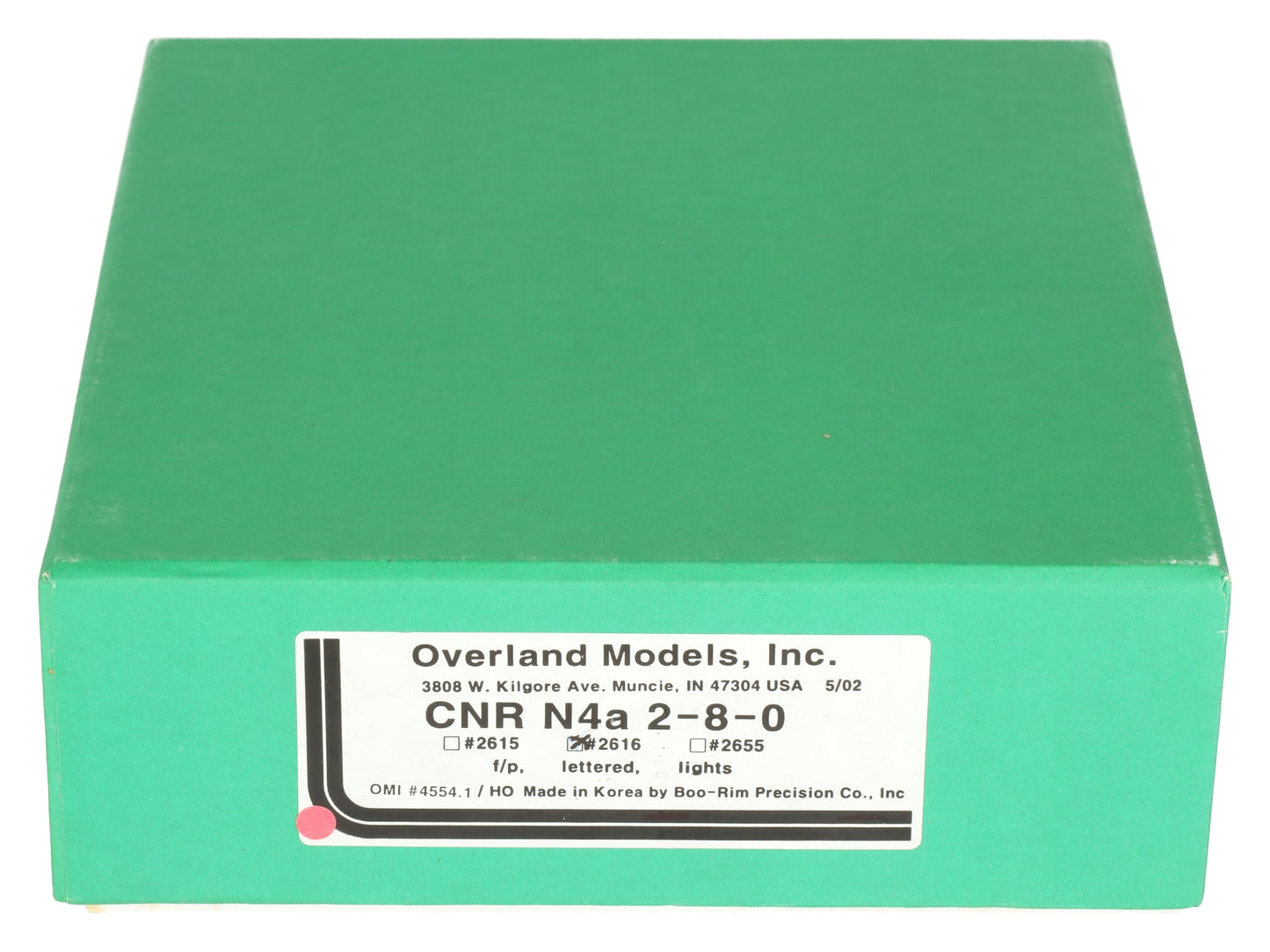 Overland 4554.1 HO BRASS CNR N4a 2-8-0 Steam Loco & Tender #2616 - Painted LN/Box