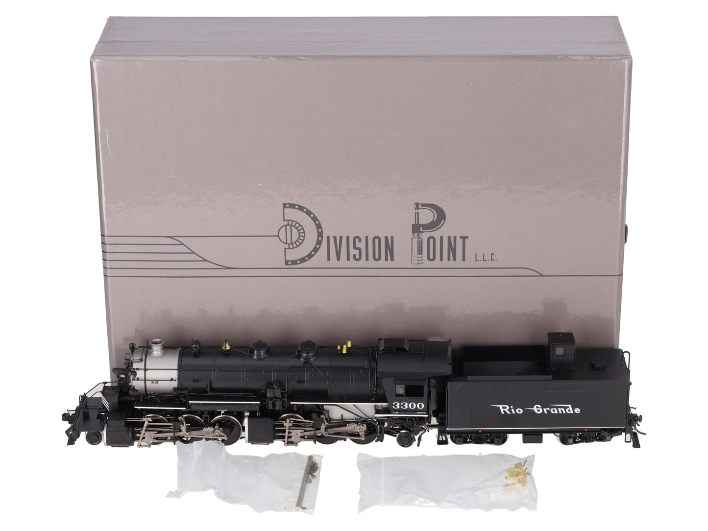 Division Point HO BRASS Rio Grande 2-6-6-2 L-62 Steam Loco & Tender #3300- F/P LN/Box