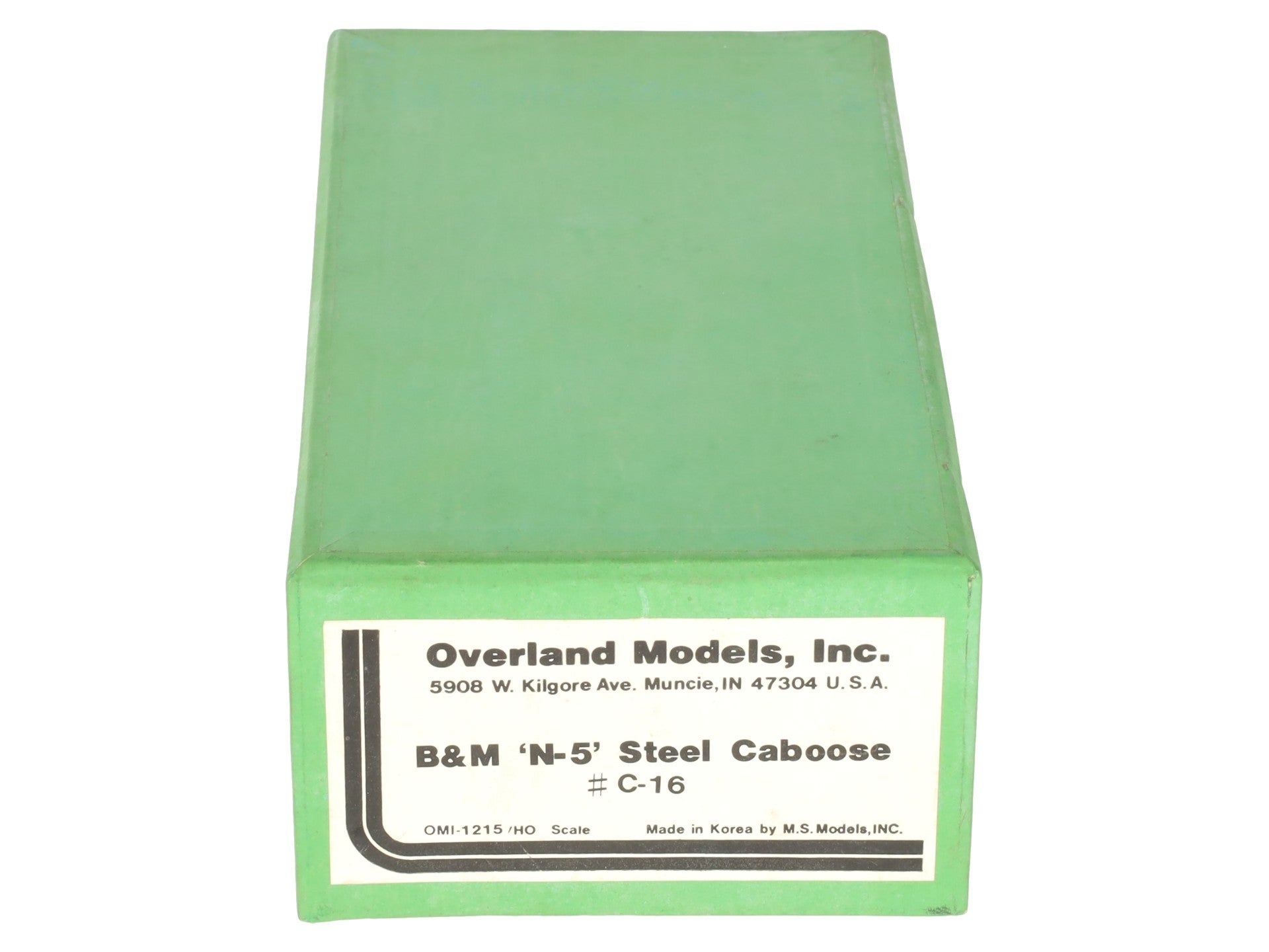Overland OMI-1215 HO BRASS B&M N-5 Steel Caboose #C-16 - Unpainted EX/Box