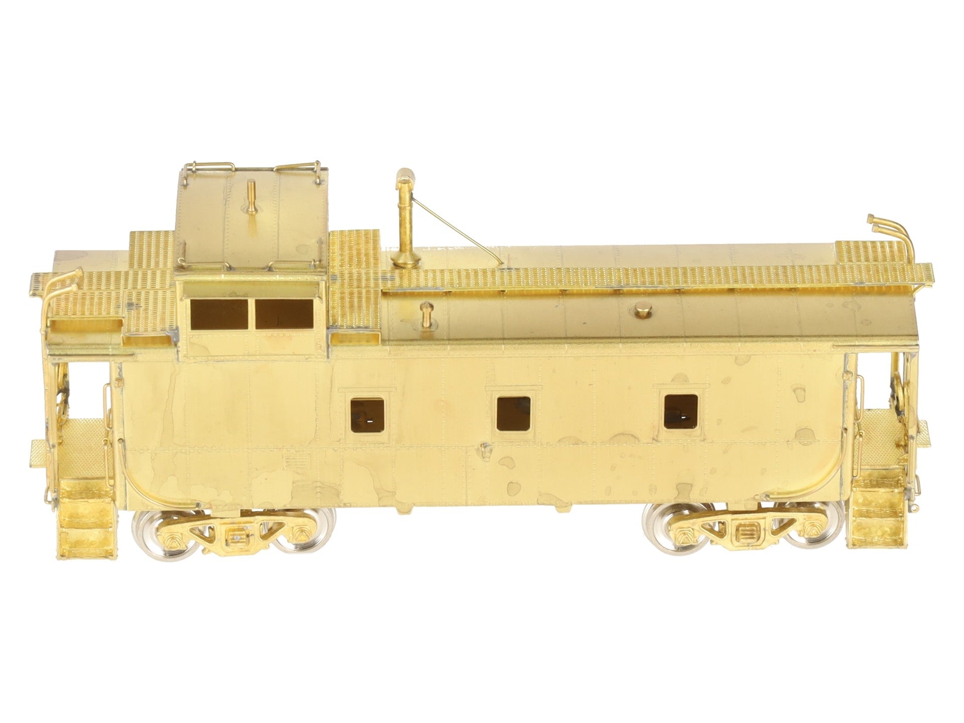 Overland OMI-1127 HO BRASS D&RGW Steel Caboose - Unpainted EX/Box