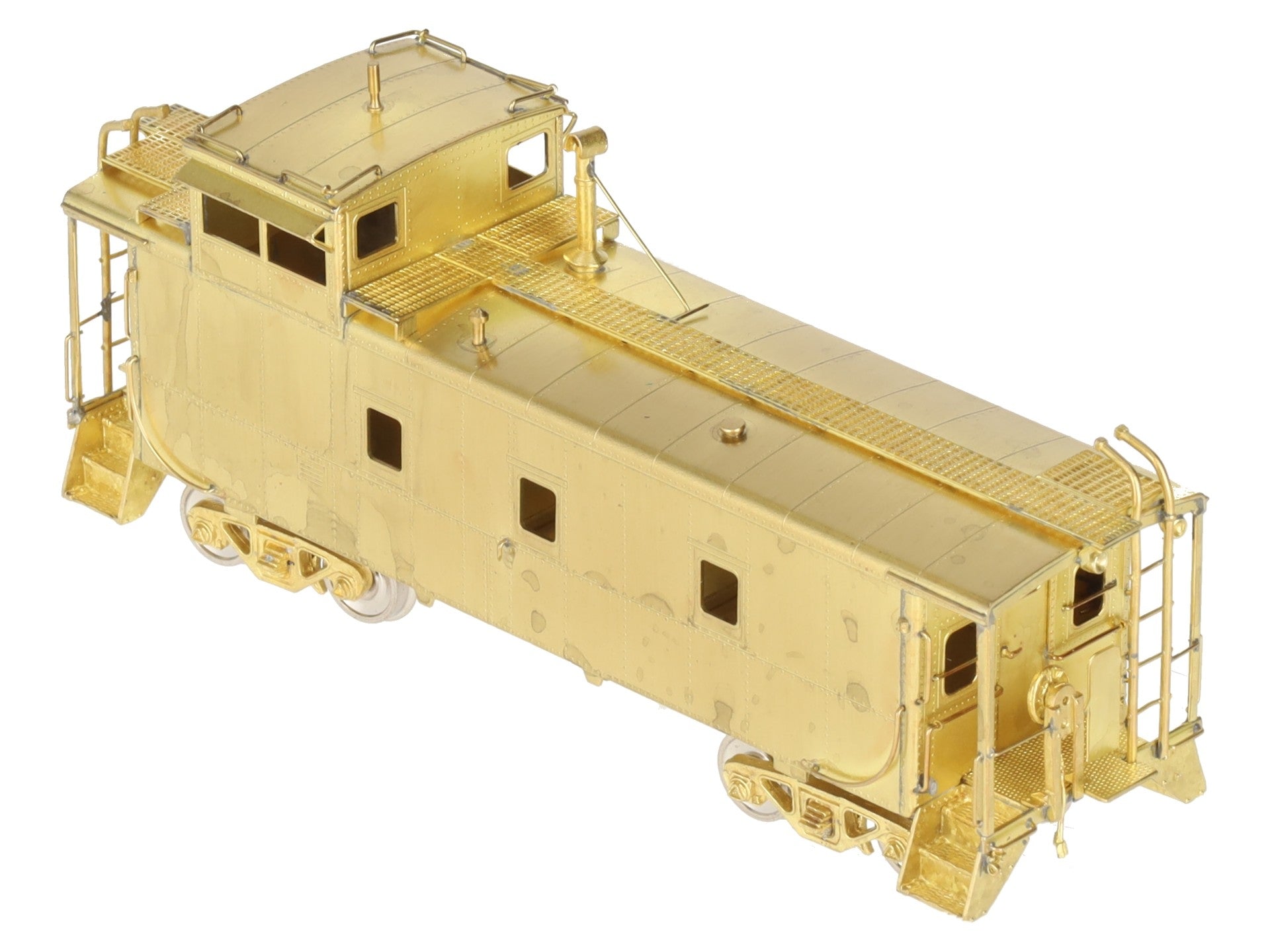Overland OMI-1127 HO BRASS D&RGW Steel Caboose - Unpainted EX/Box