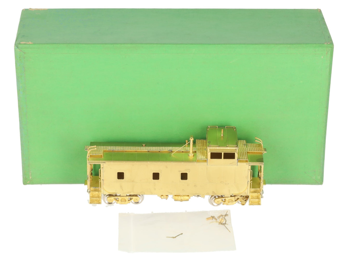Overland OMI-1127 HO BRASS D&RGW Steel Caboose - Unpainted EX/Box