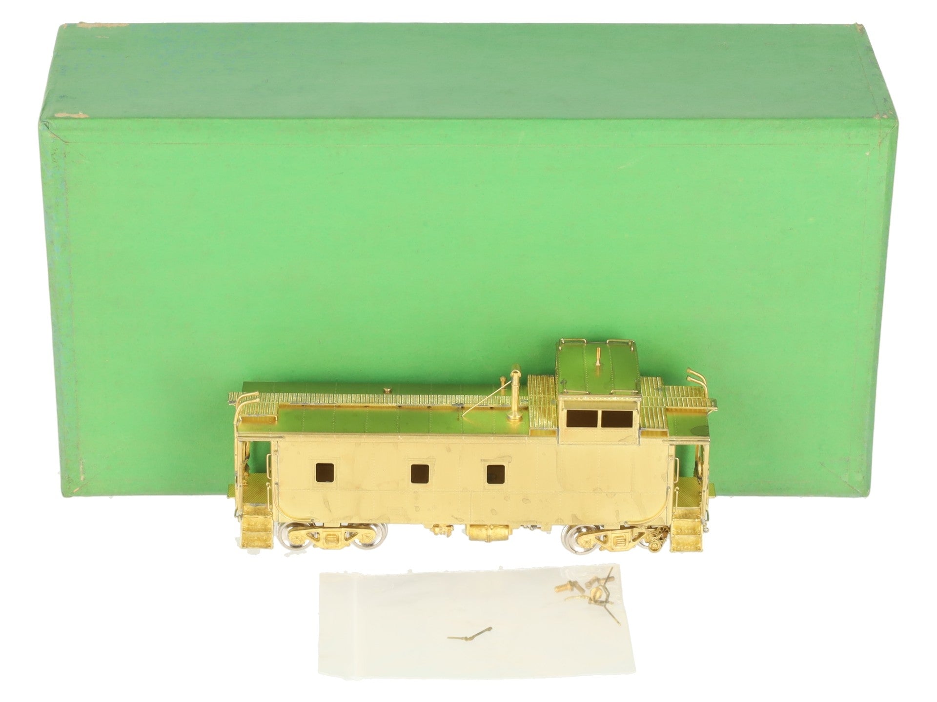 Overland OMI-1127 HO BRASS D&RGW Steel Caboose - Unpainted EX/Box