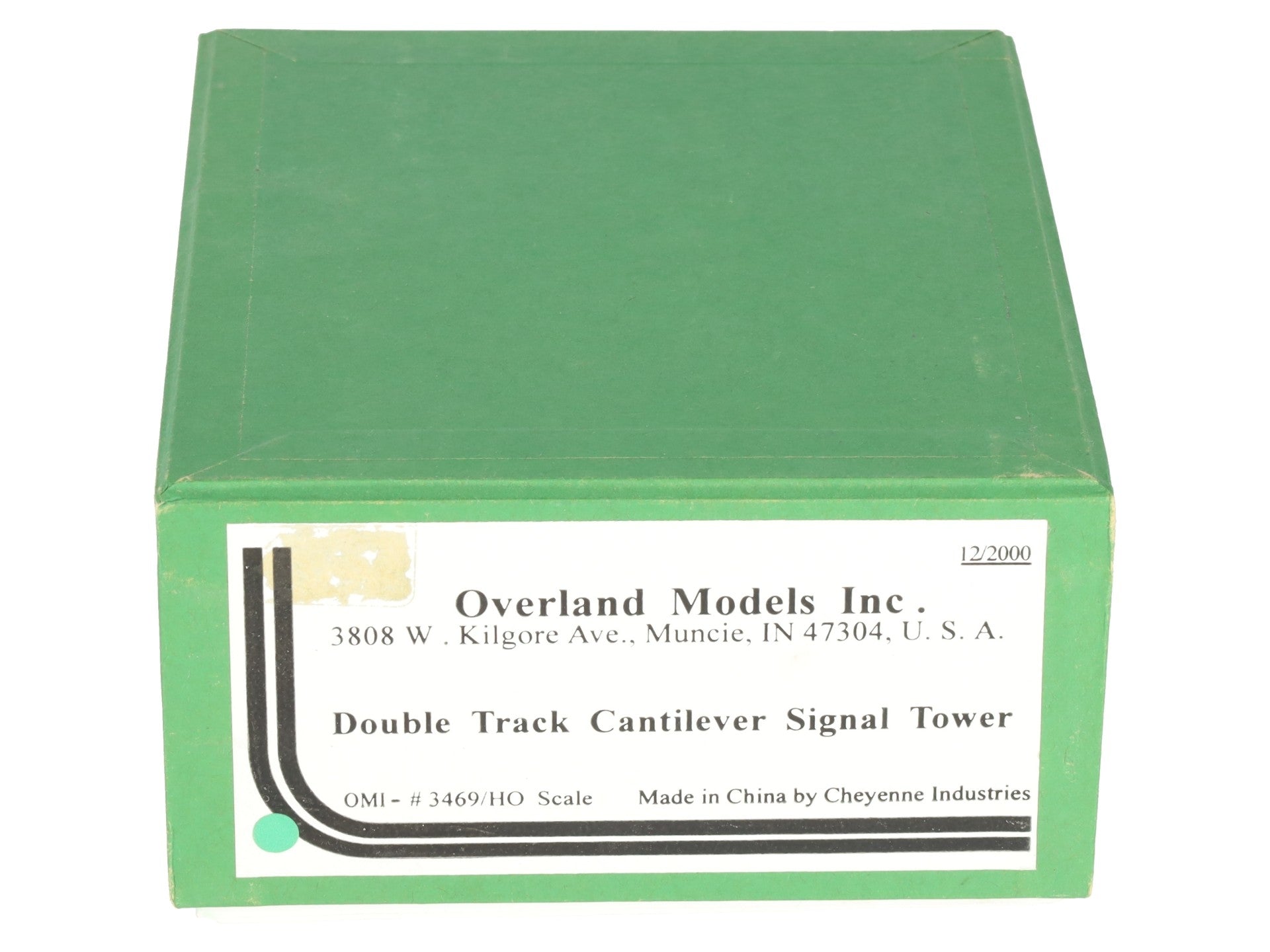 Overland OMI-3469 HO Brass Double Track Cantilever Signal Tower - unpainted EX/Box