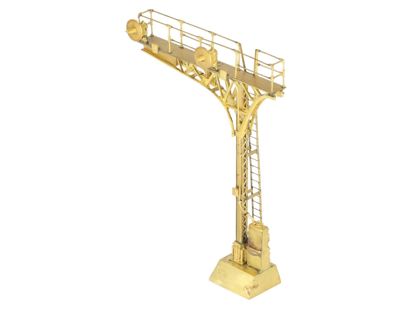 Overland OMI-3469 HO Brass Double Track Cantilever Signal Tower - unpainted EX/Box