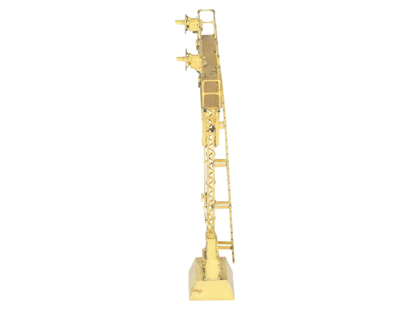 Overland OMI-3469 HO Brass Double Track Cantilever Signal Tower - unpainted EX/Box