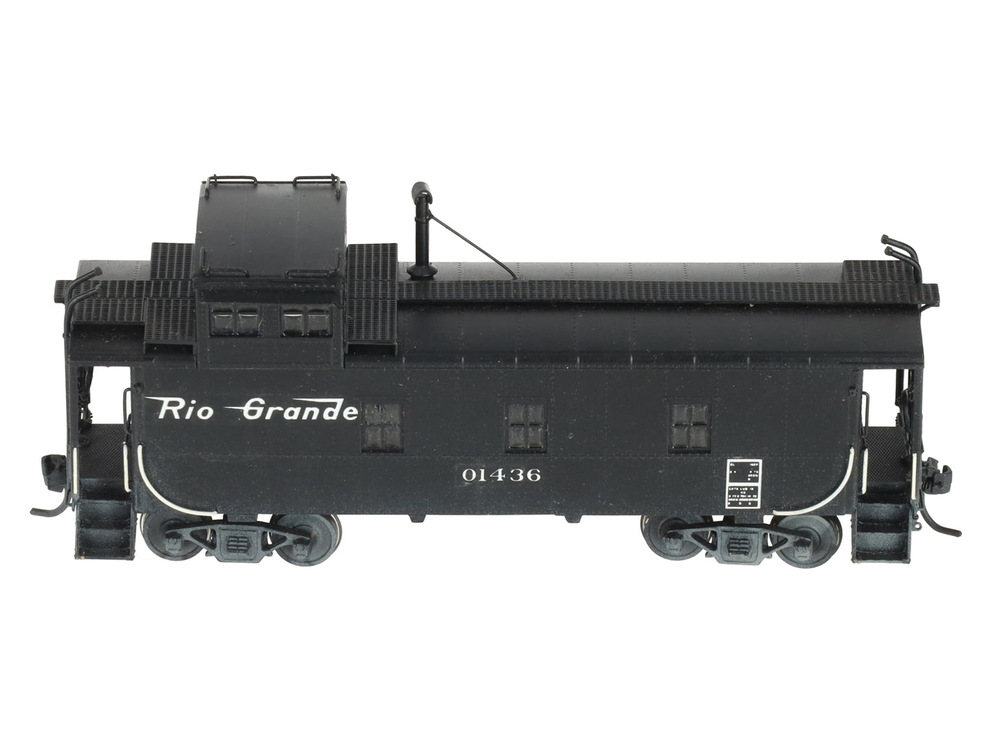 Overland 1155 HO BRASS D&RGW 1400 Series Steel Caboose #01436 - Custom Painted/Box