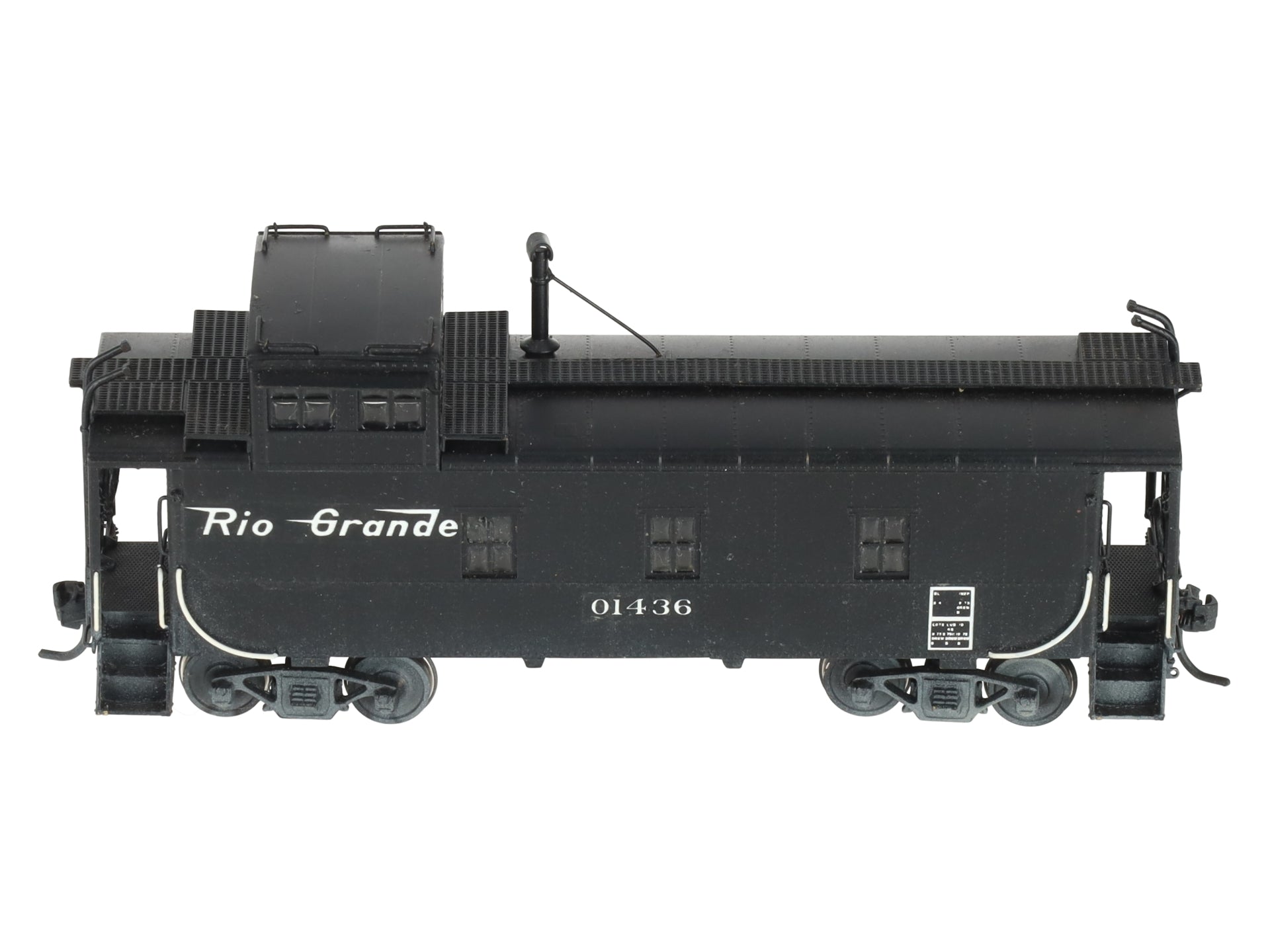 Overland 1155 HO BRASS D&RGW 1400 Series Steel Caboose #01436 - Custom Painted/Box