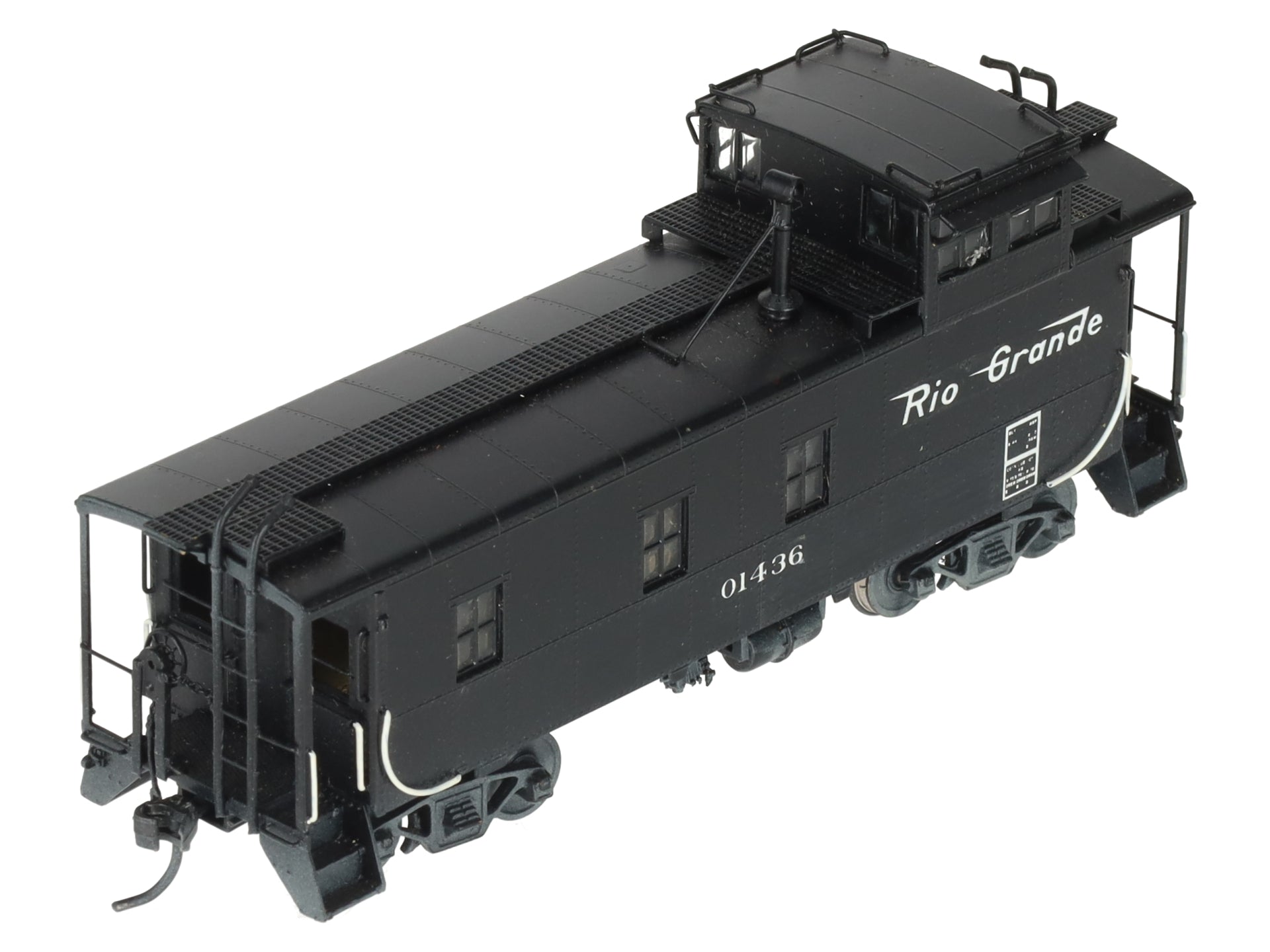 Overland 1155 HO BRASS D&RGW 1400 Series Steel Caboose #01436 - Custom Painted/Box