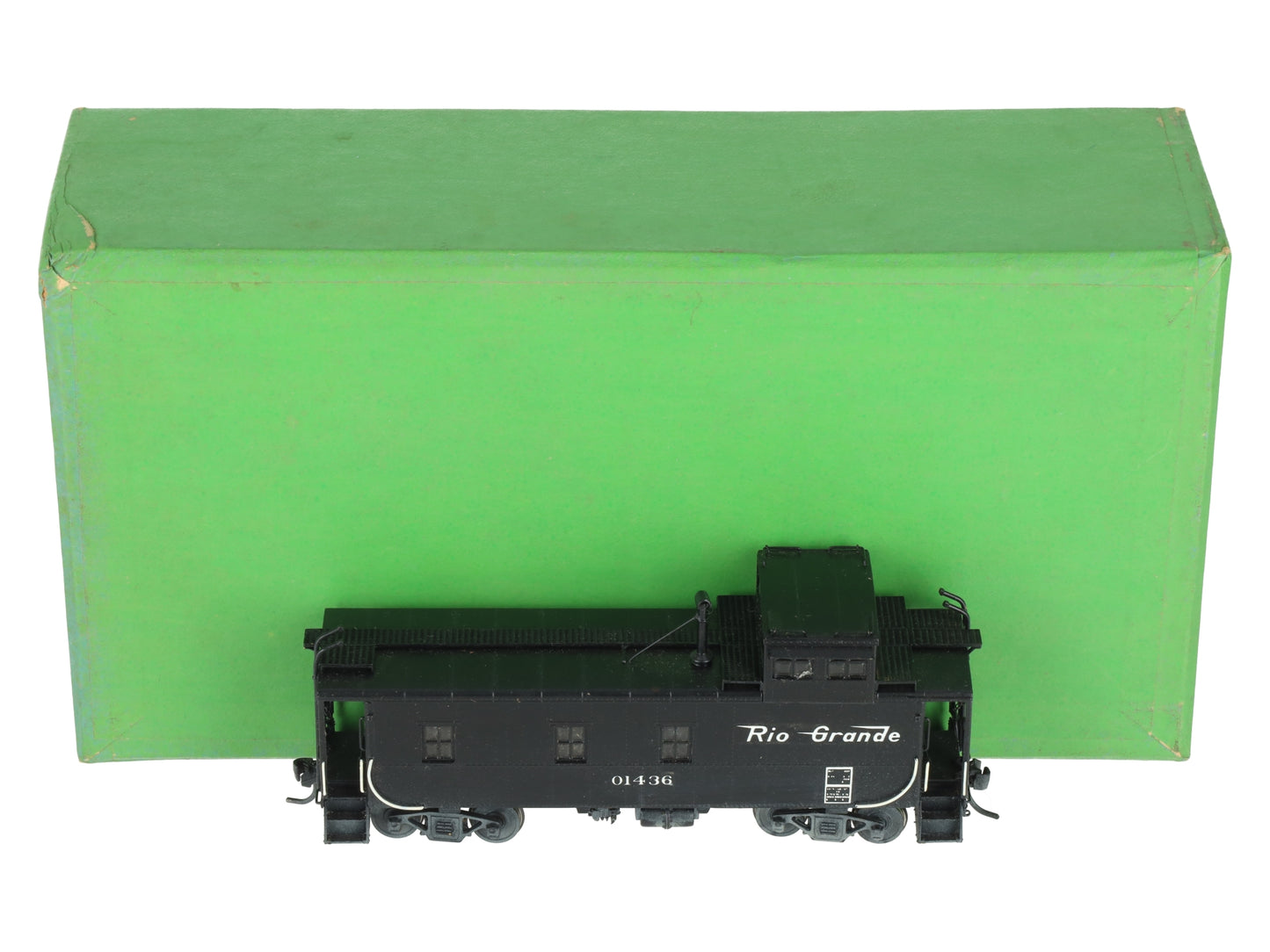 Overland 1155 HO BRASS D&RGW 1400 Series Steel Caboose #01436 - Custom Painted/Box