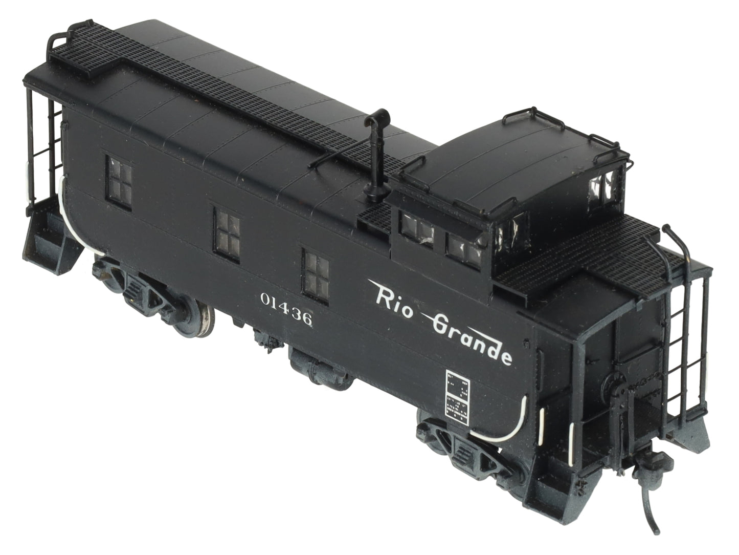 Overland 1155 HO BRASS D&RGW 1400 Series Steel Caboose #01436 - Custom Painted/Box