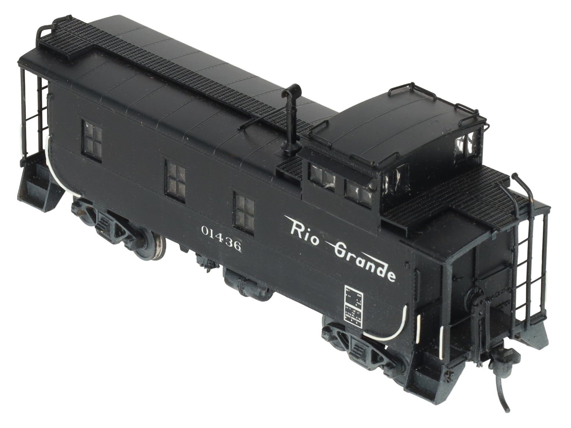 Overland 1155 HO BRASS D&RGW 1400 Series Steel Caboose #01436 - Custom Painted/Box