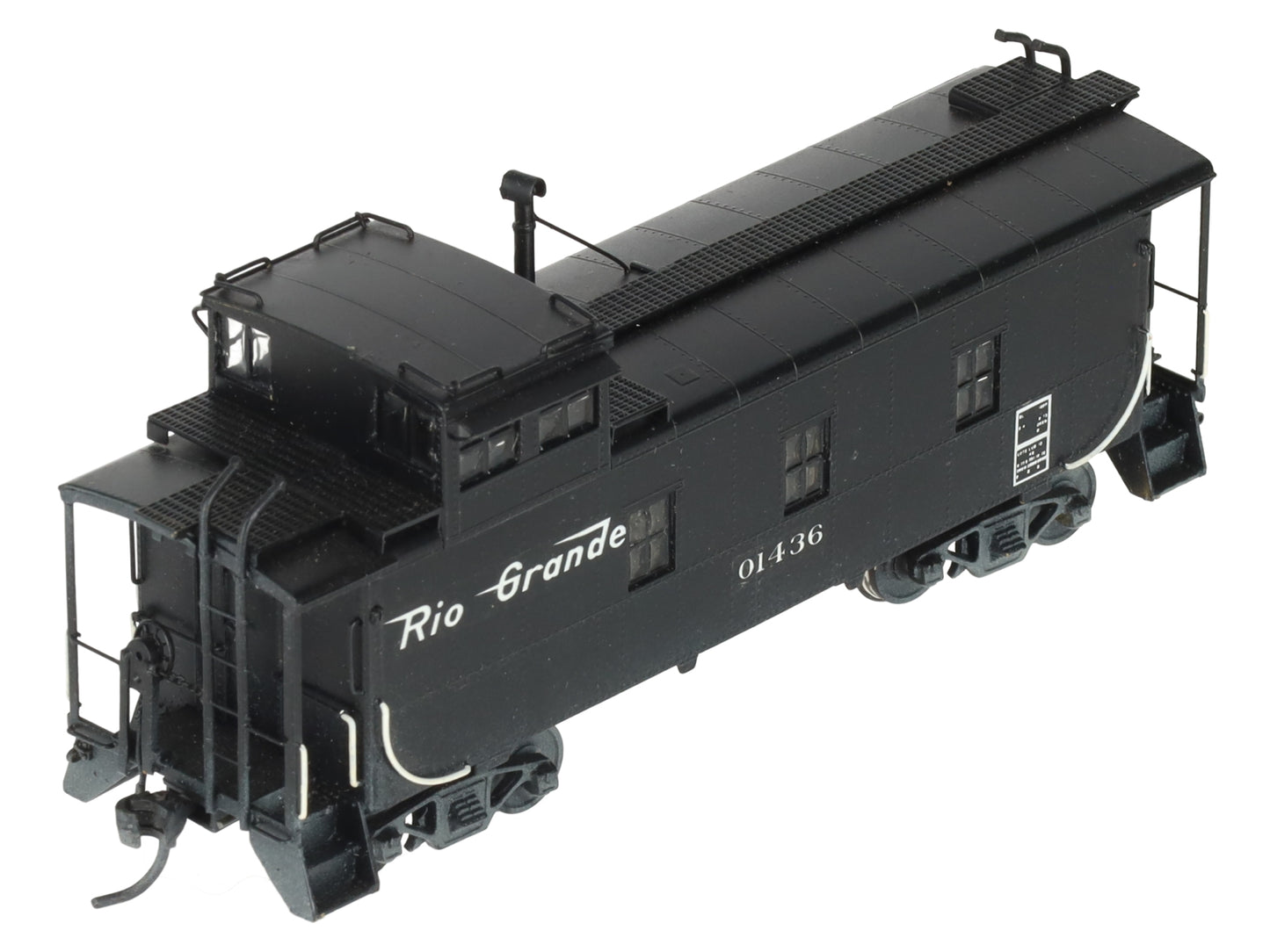Overland 1155 HO BRASS D&RGW 1400 Series Steel Caboose #01436 - Custom Painted/Box