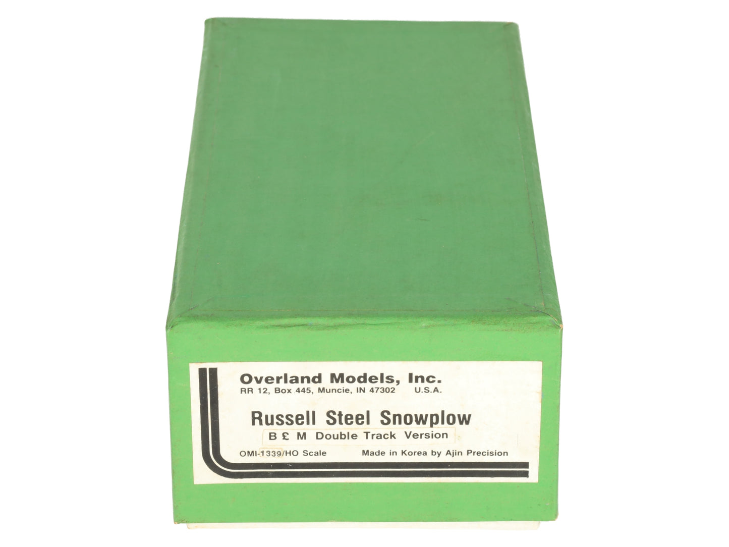 Overland OMI-1339 HO BRASS B&M Double Track Russell Steel Snowplow - Unpainted EX/Box