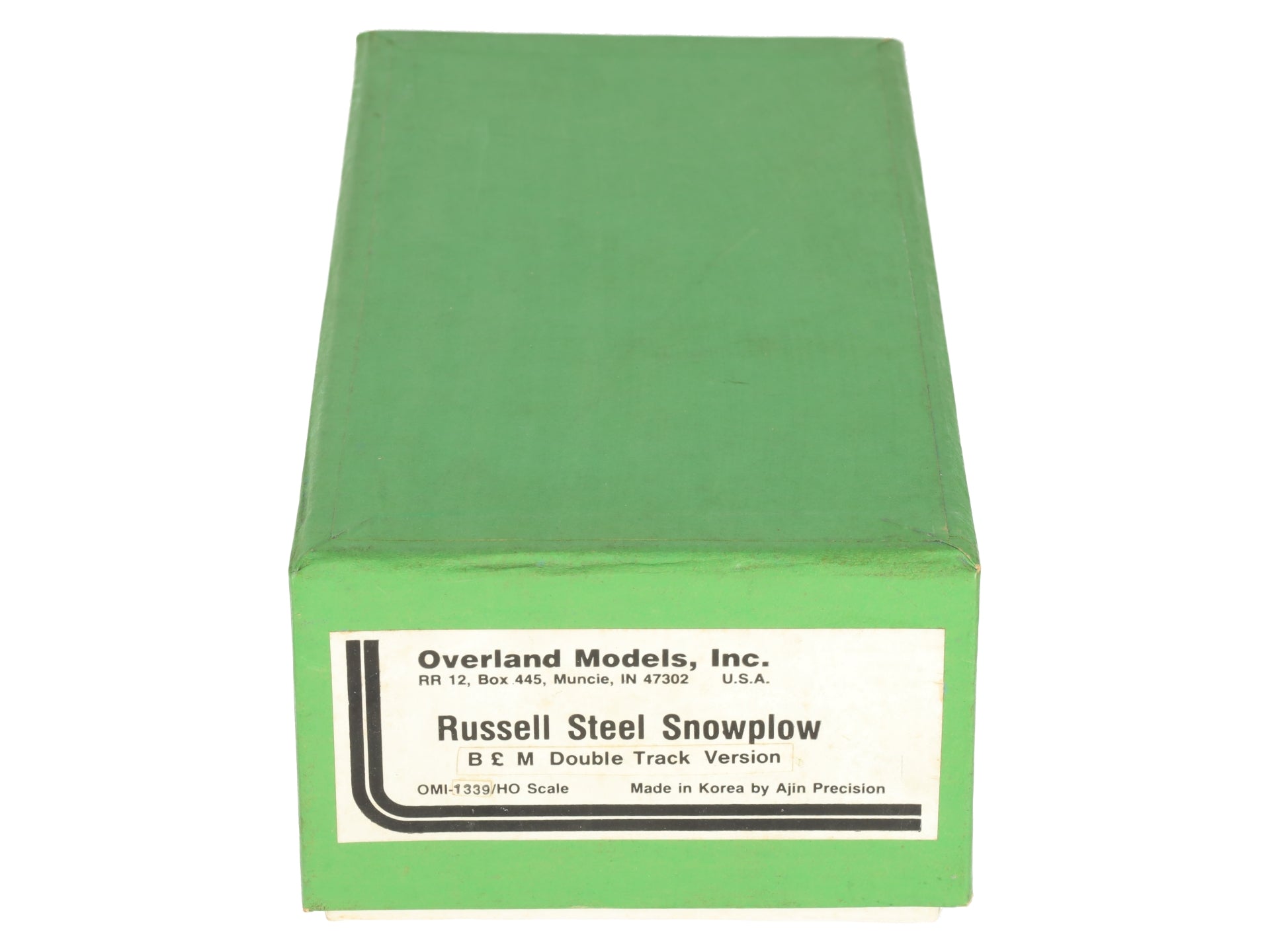 Overland OMI-1339 HO BRASS B&M Double Track Russell Steel Snowplow - Unpainted EX/Box