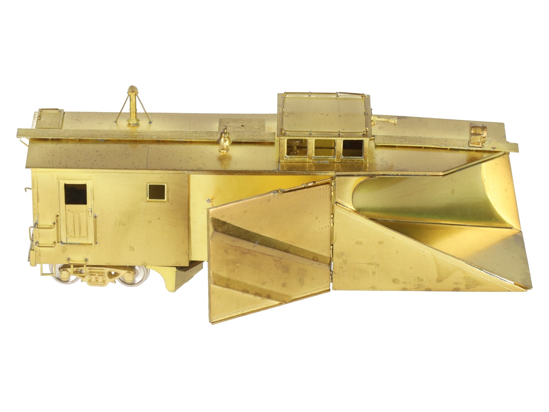 Overland OMI-1339 HO BRASS B&M Double Track Russell Steel Snowplow - Unpainted EX/Box