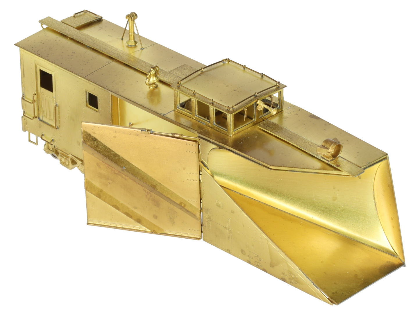 Overland OMI-1339 HO BRASS B&M Double Track Russell Steel Snowplow - Unpainted EX/Box