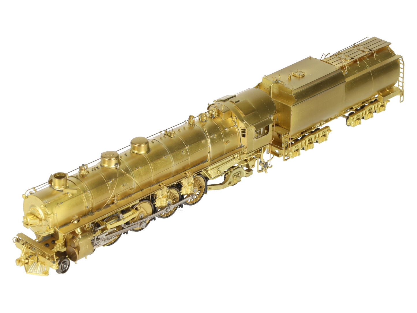 Overland 1559 HO Scale BRASS UP 4-8-2 Steam Locomotive & Tender - Unpainted LN/Box