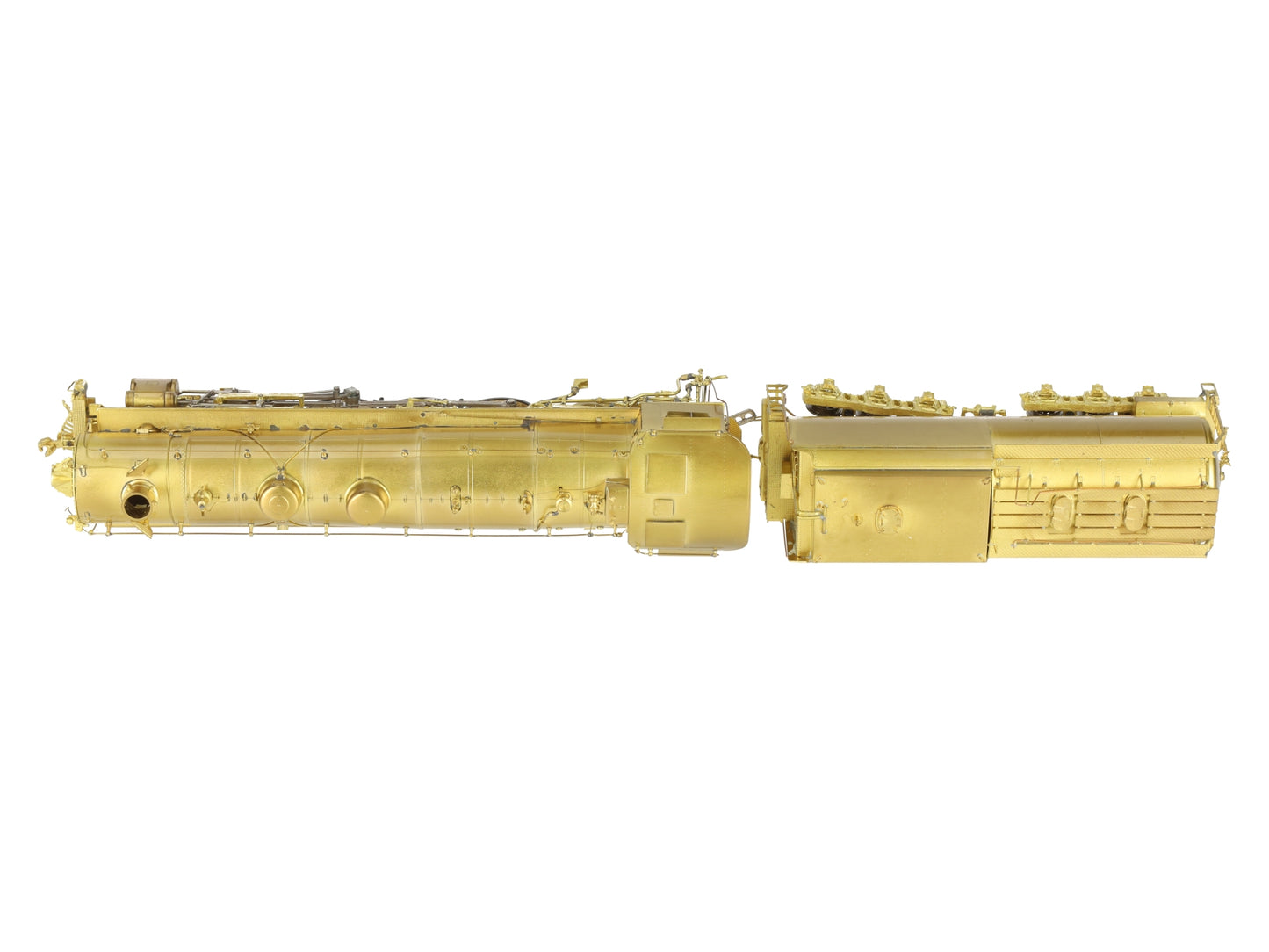 Overland 1559 HO Scale BRASS UP 4-8-2 Steam Locomotive & Tender - Unpainted LN/Box