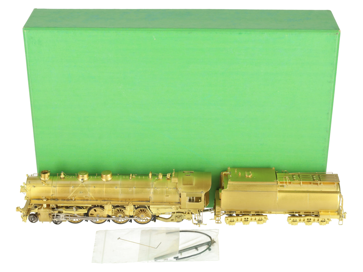 Overland 1559 HO Scale BRASS UP 4-8-2 Steam Locomotive & Tender - Unpainted LN/Box