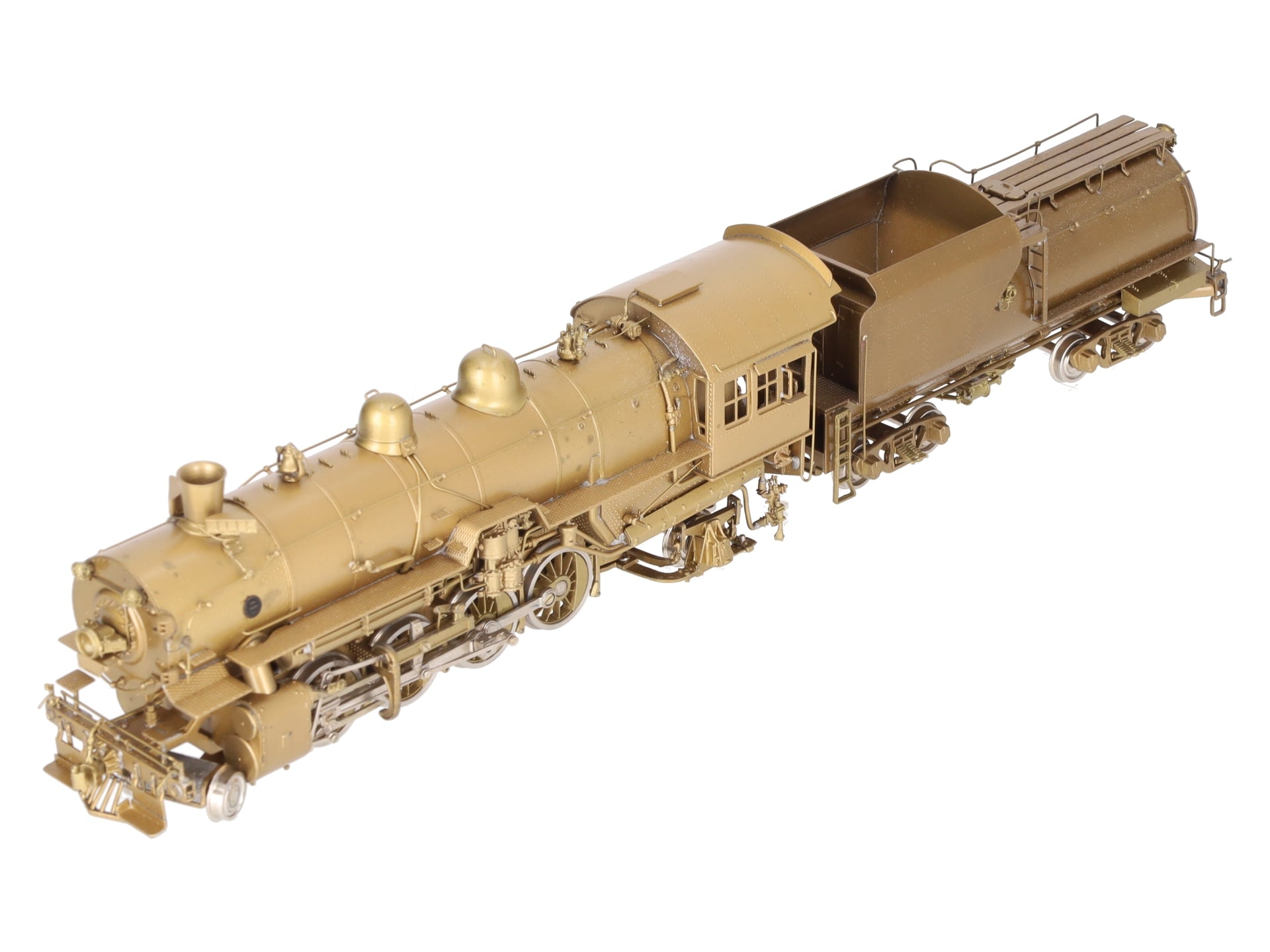 Oriental Limited HO Brass UP 2-8-2 Steam Locomotive & Tender - Unpainted EX/Box