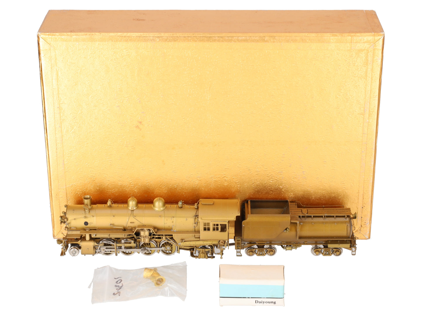 Oriental Limited HO Brass UP 2-8-2 Steam Locomotive & Tender - Unpainted EX/Box