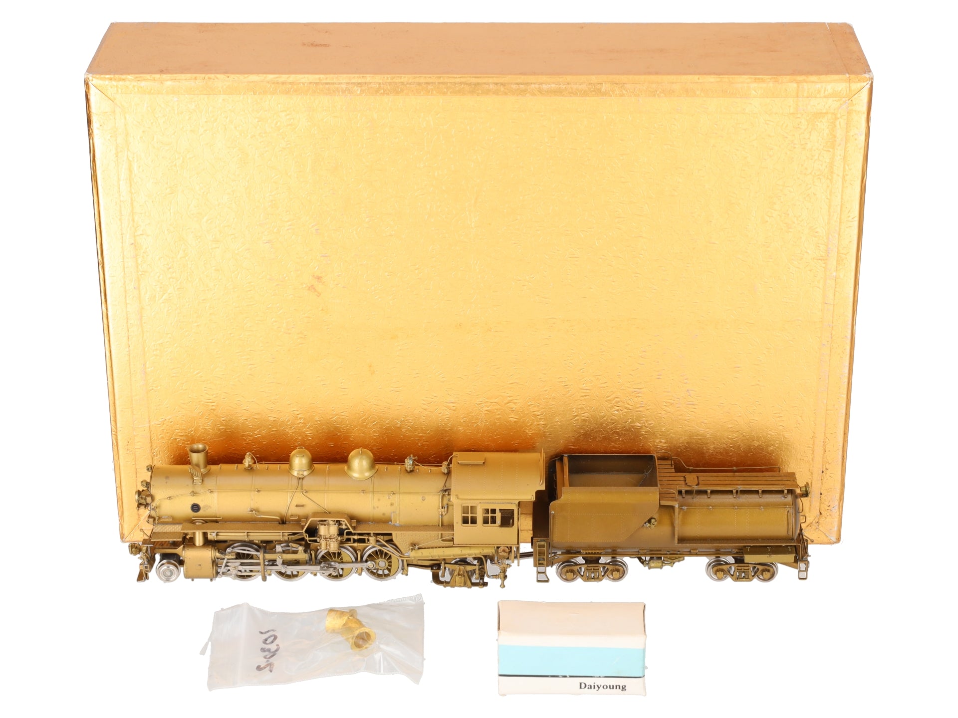 Oriental Limited HO Brass UP 2-8-2 Steam Locomotive & Tender - Unpainted EX/Box