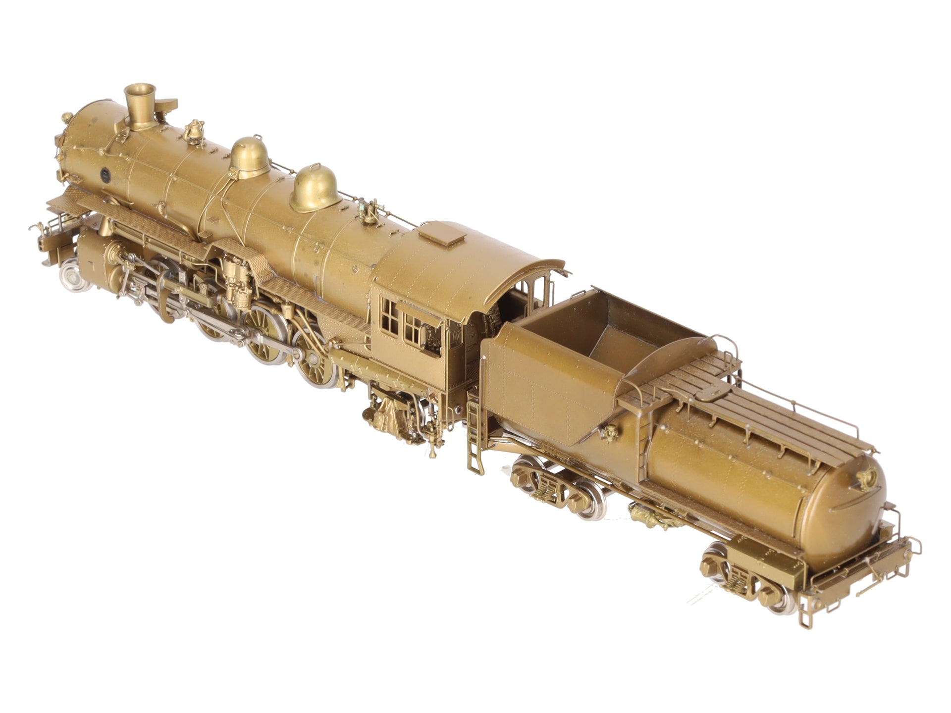 Oriental Limited HO Brass UP 2-8-2 Steam Locomotive & Tender - Unpainted EX/Box