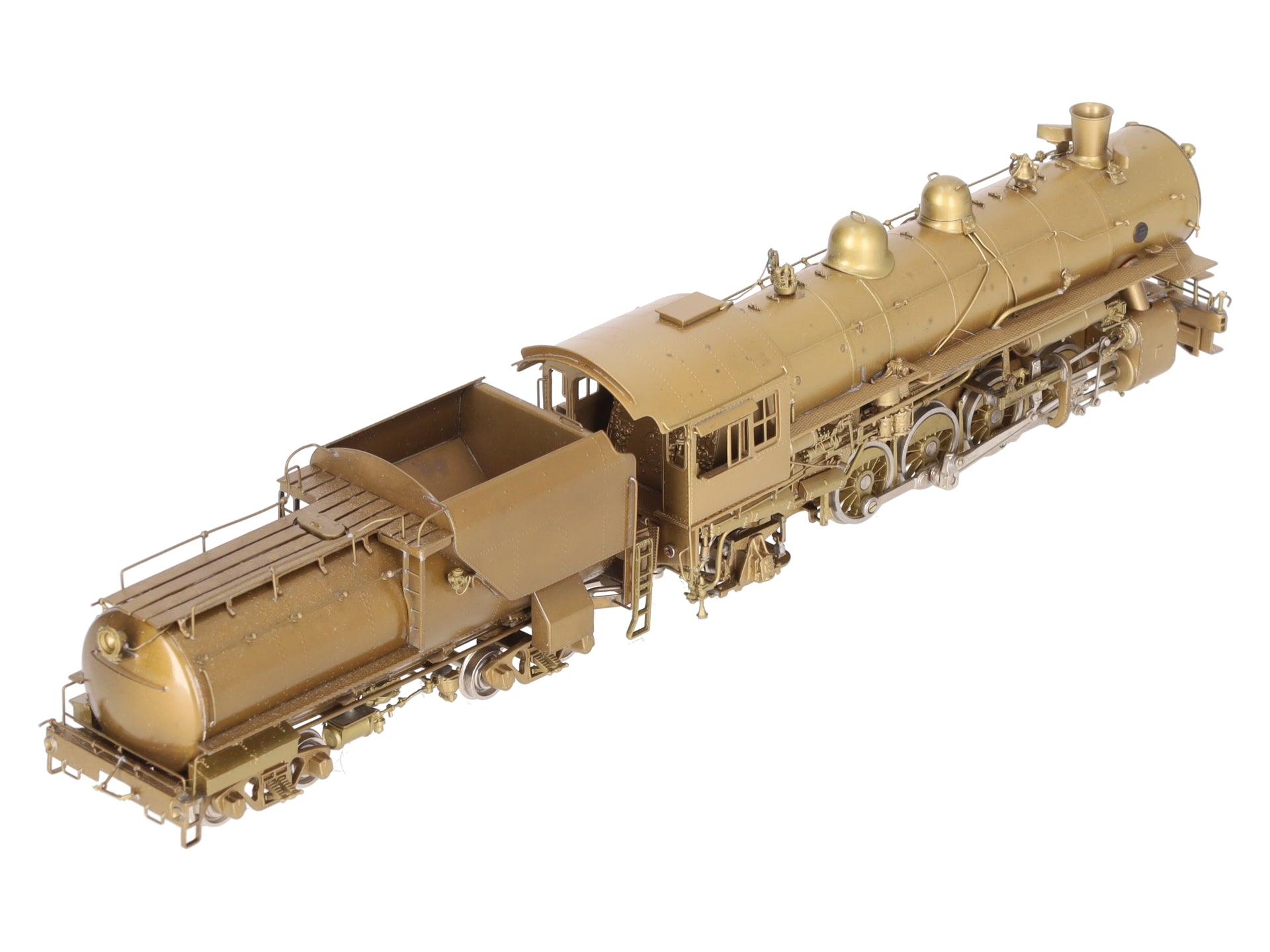 Oriental Limited HO Brass UP 2-8-2 Steam Locomotive & Tender - Unpainted EX/Box