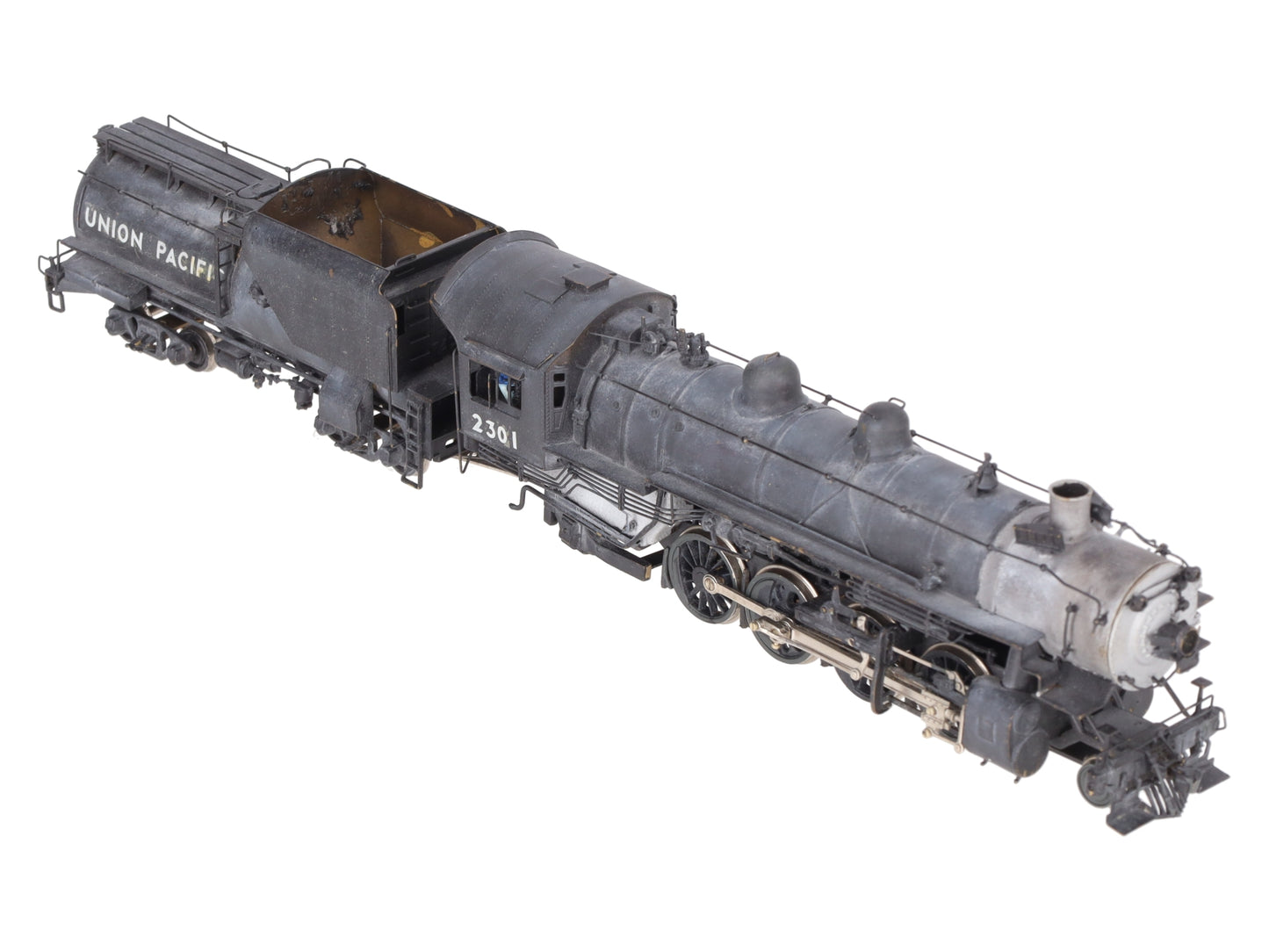 Oriental Limited HO Brass UP 2-8-2 Steam Locomotive & Tender #2301 - Painted/Box