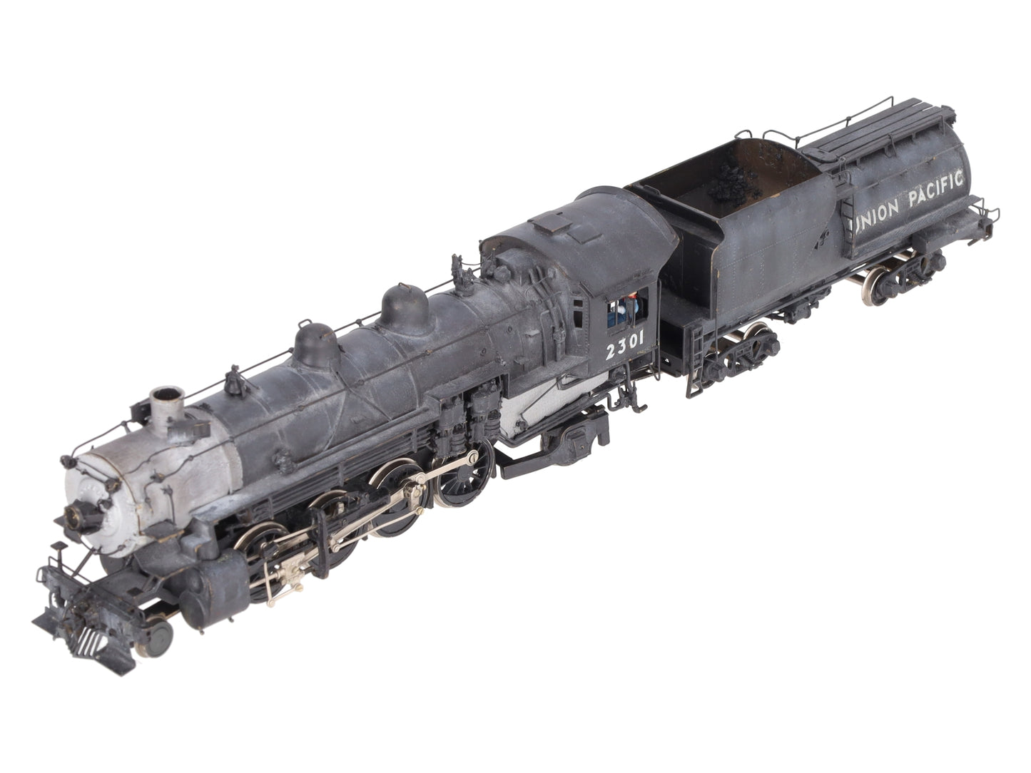 Oriental Limited HO Brass UP 2-8-2 Steam Locomotive & Tender #2301 - Painted/Box