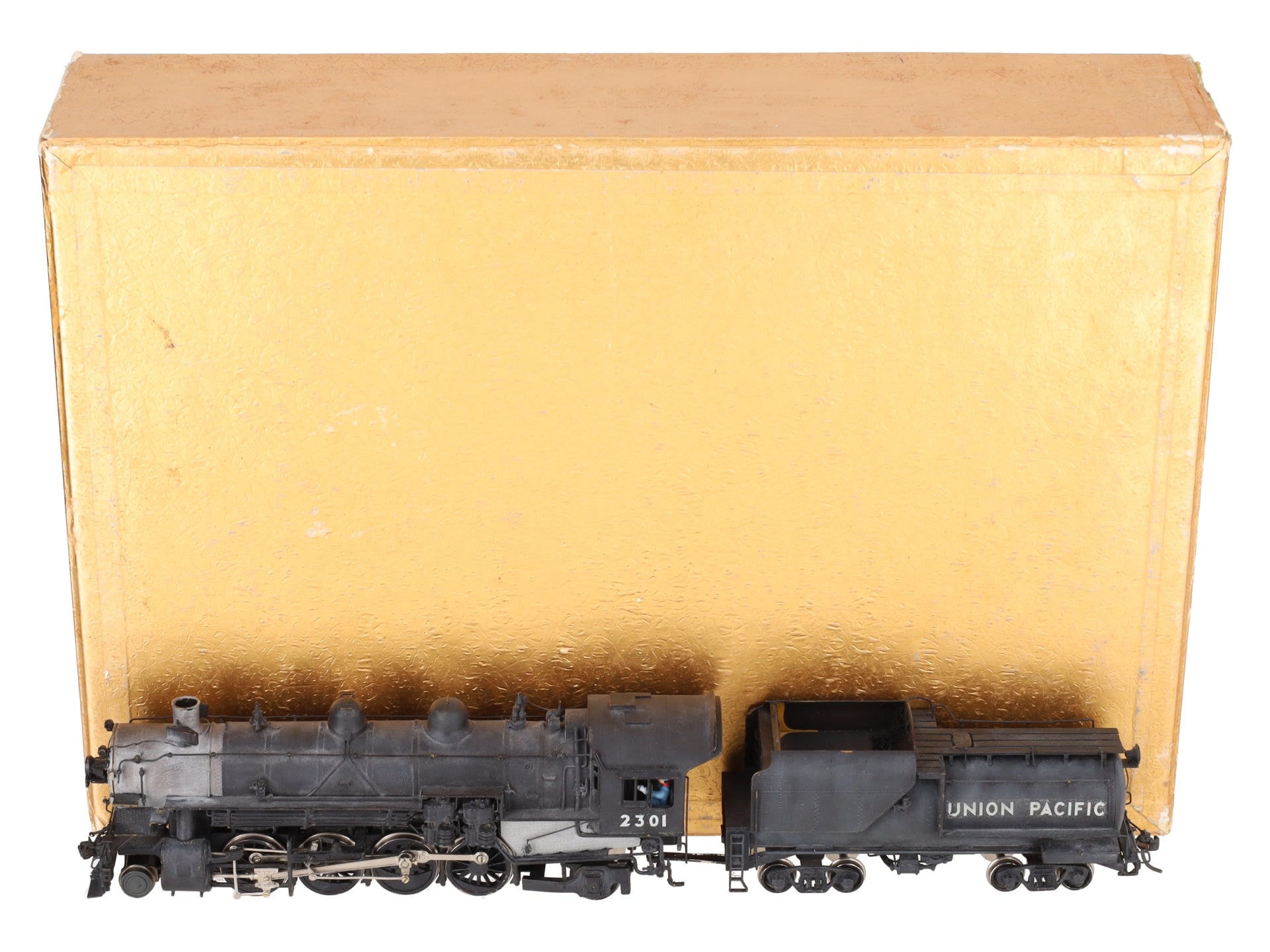 Oriental Limited HO Brass UP 2-8-2 Steam Locomotive & Tender #2301 - Painted/Box