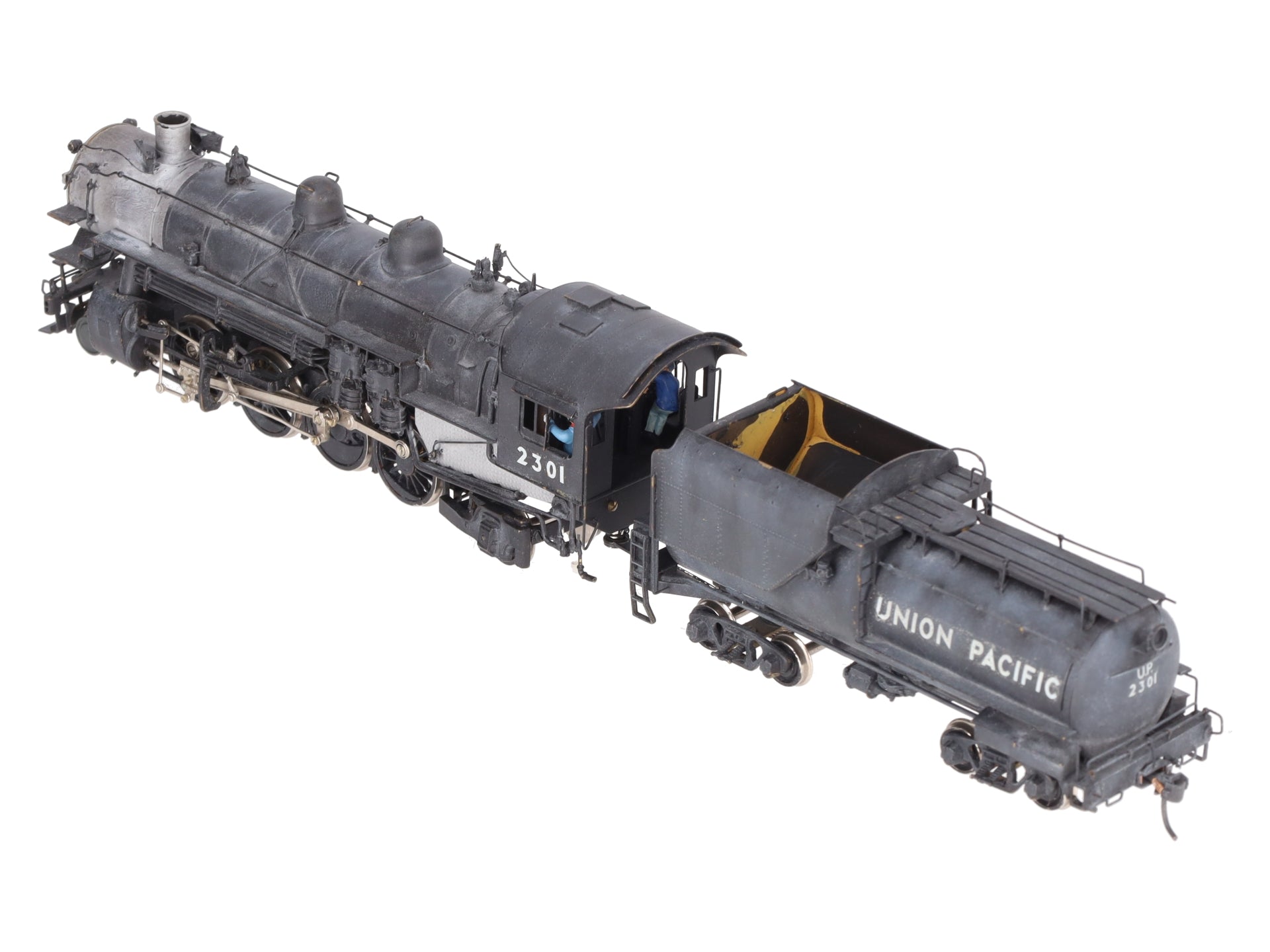 Oriental Limited HO Brass UP 2-8-2 Steam Locomotive & Tender #2301 - Painted/Box
