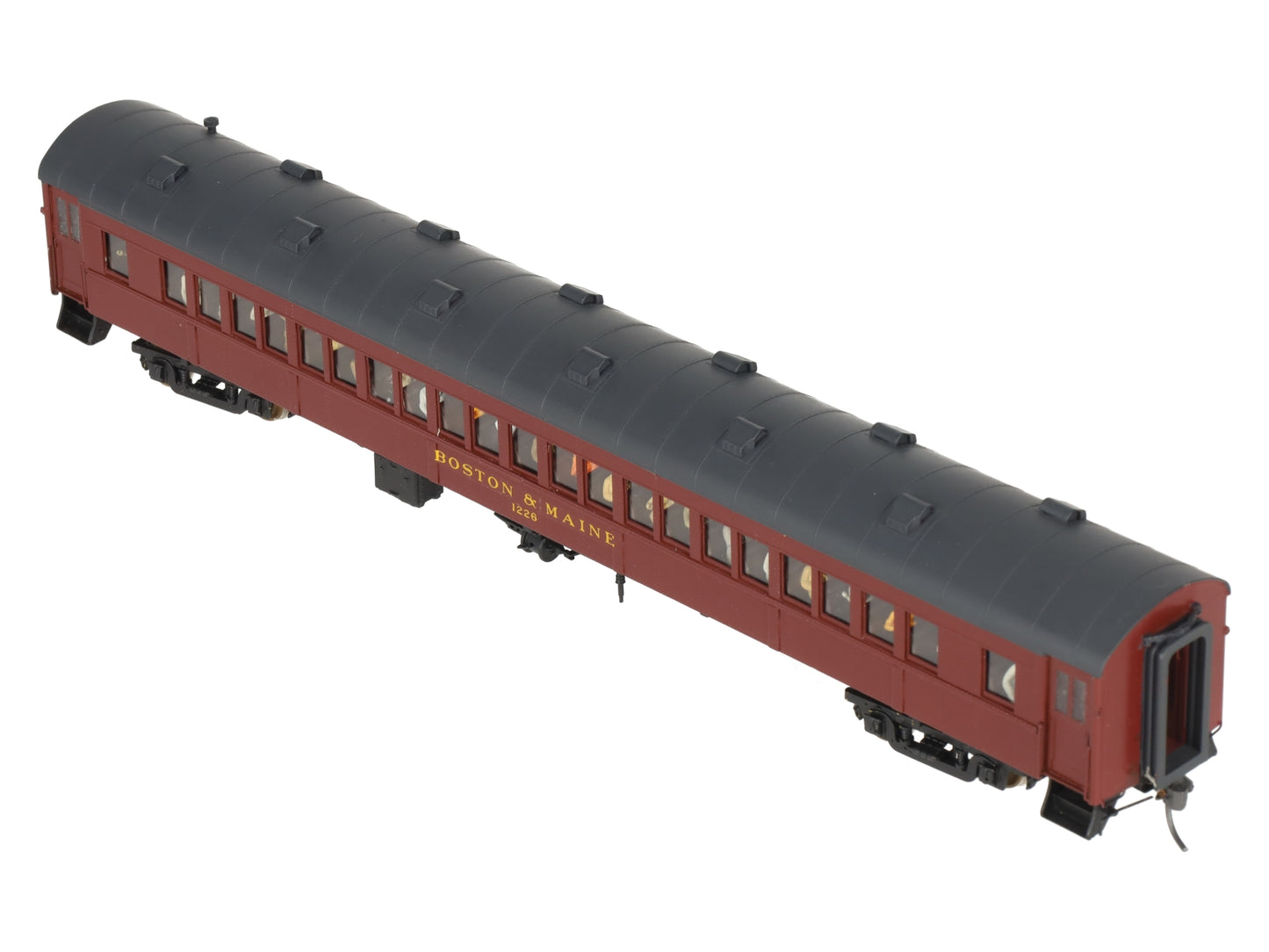 Rail Works R-245 HO BRASS Boston & Maine O-B Arch Roof Suburban Coach Car #1226/Box