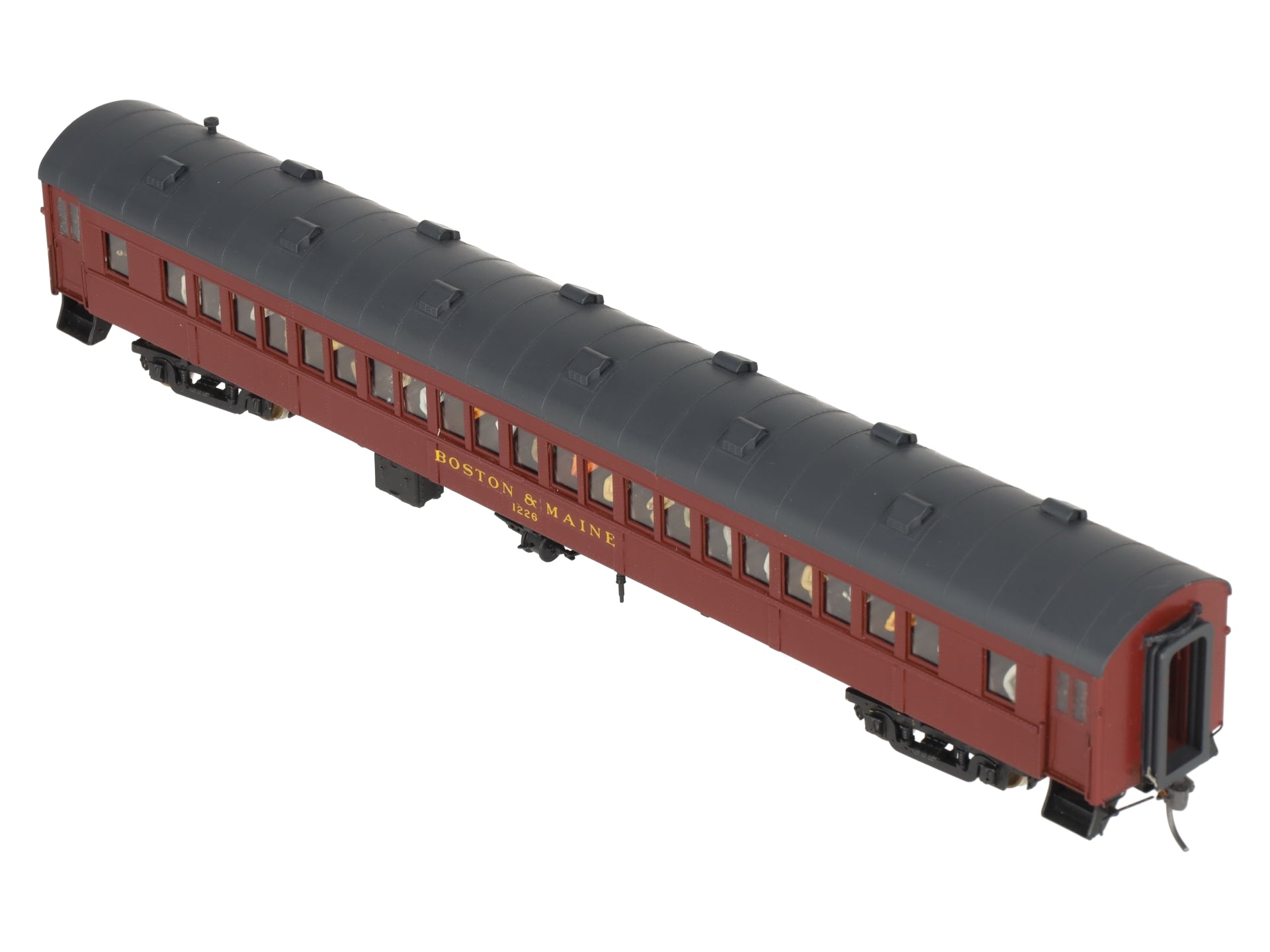Rail Works R-245 HO BRASS Boston & Maine O-B Arch Roof Suburban Coach Car #1226/Box