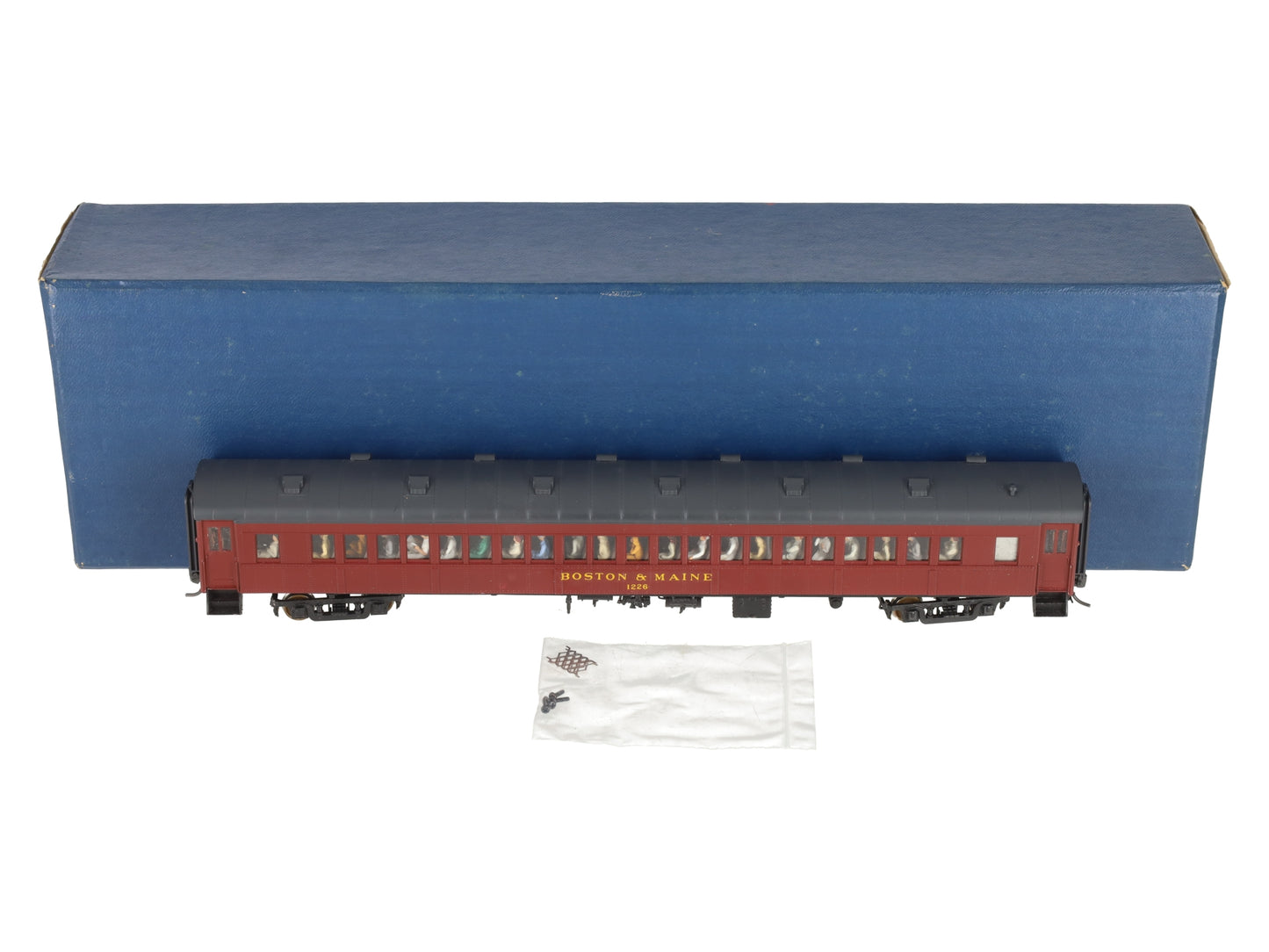 Rail Works R-245 HO BRASS Boston & Maine O-B Arch Roof Suburban Coach Car #1226/Box
