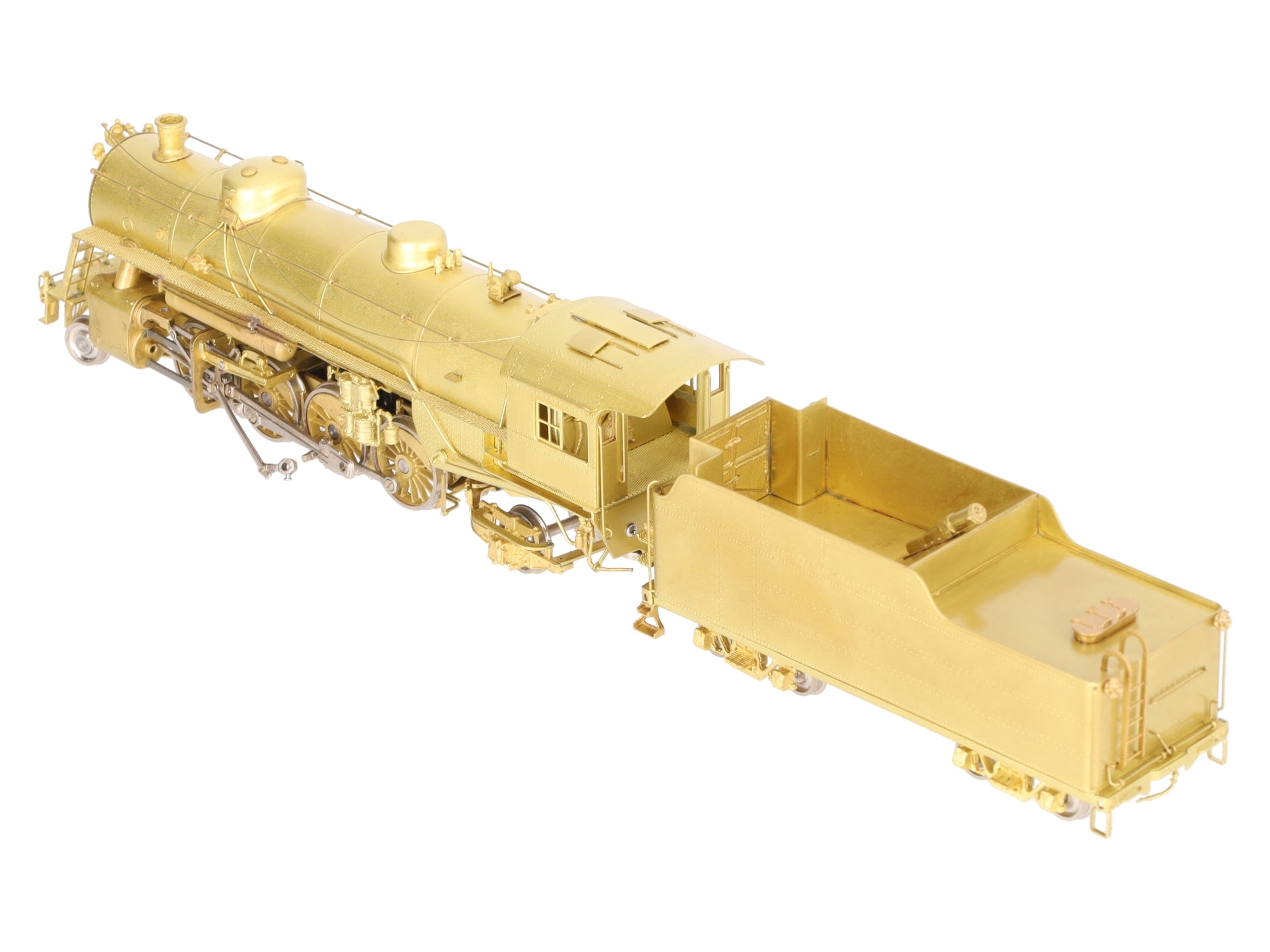 Sunset Models HO BRASS USRA Light 2-8-2 Steam Locomotive & Tender - Unpainted VG/Box