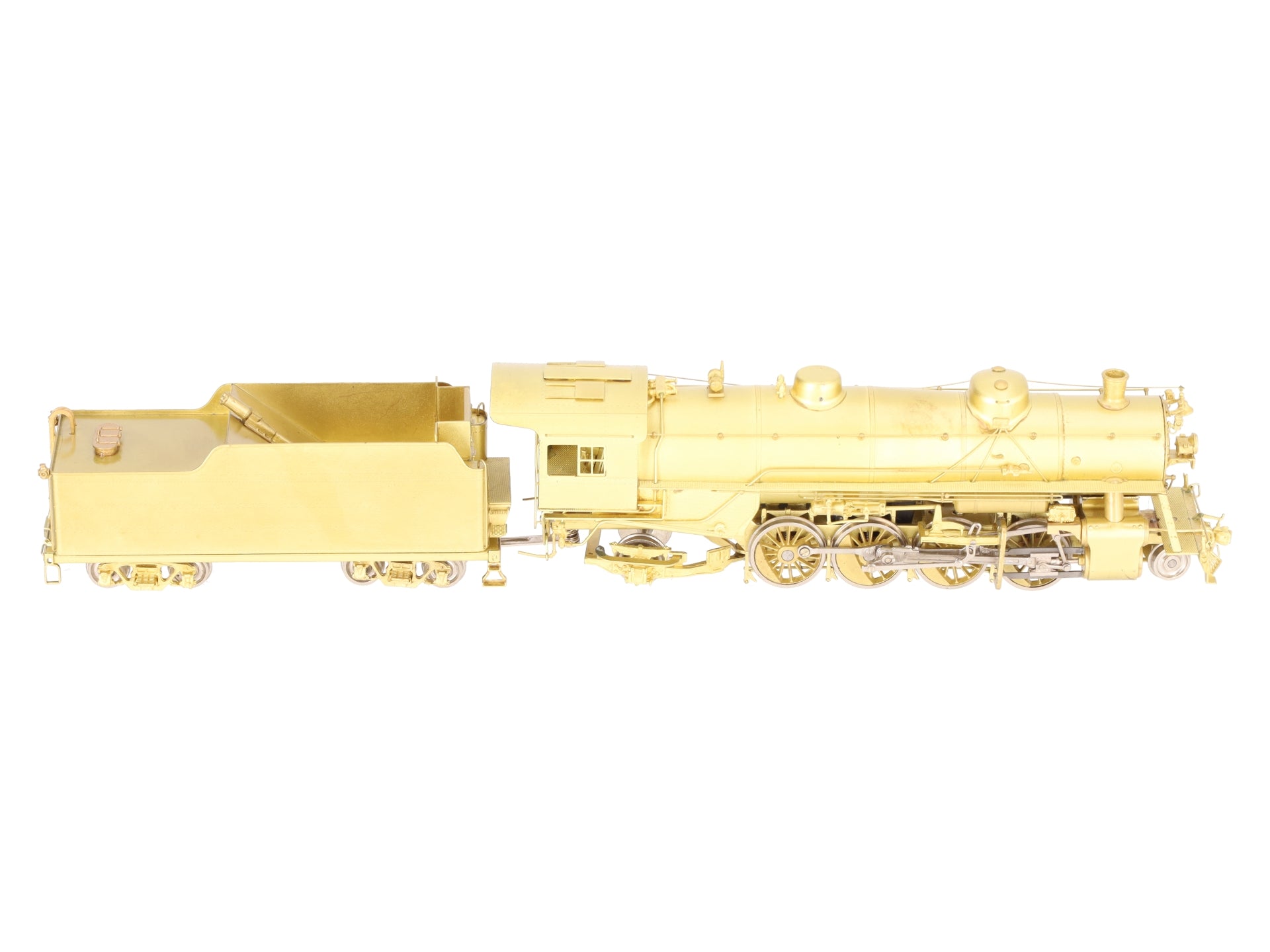 Sunset Models HO BRASS USRA Light 2-8-2 Steam Locomotive & Tender - Unpainted VG/Box