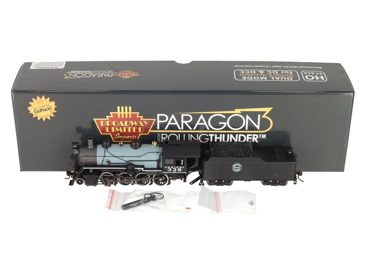 Broadway Limited 6344 HO DMIR 2-8-0 Consolidation Steam Loco #339 w/DCC&Sound LN/Box