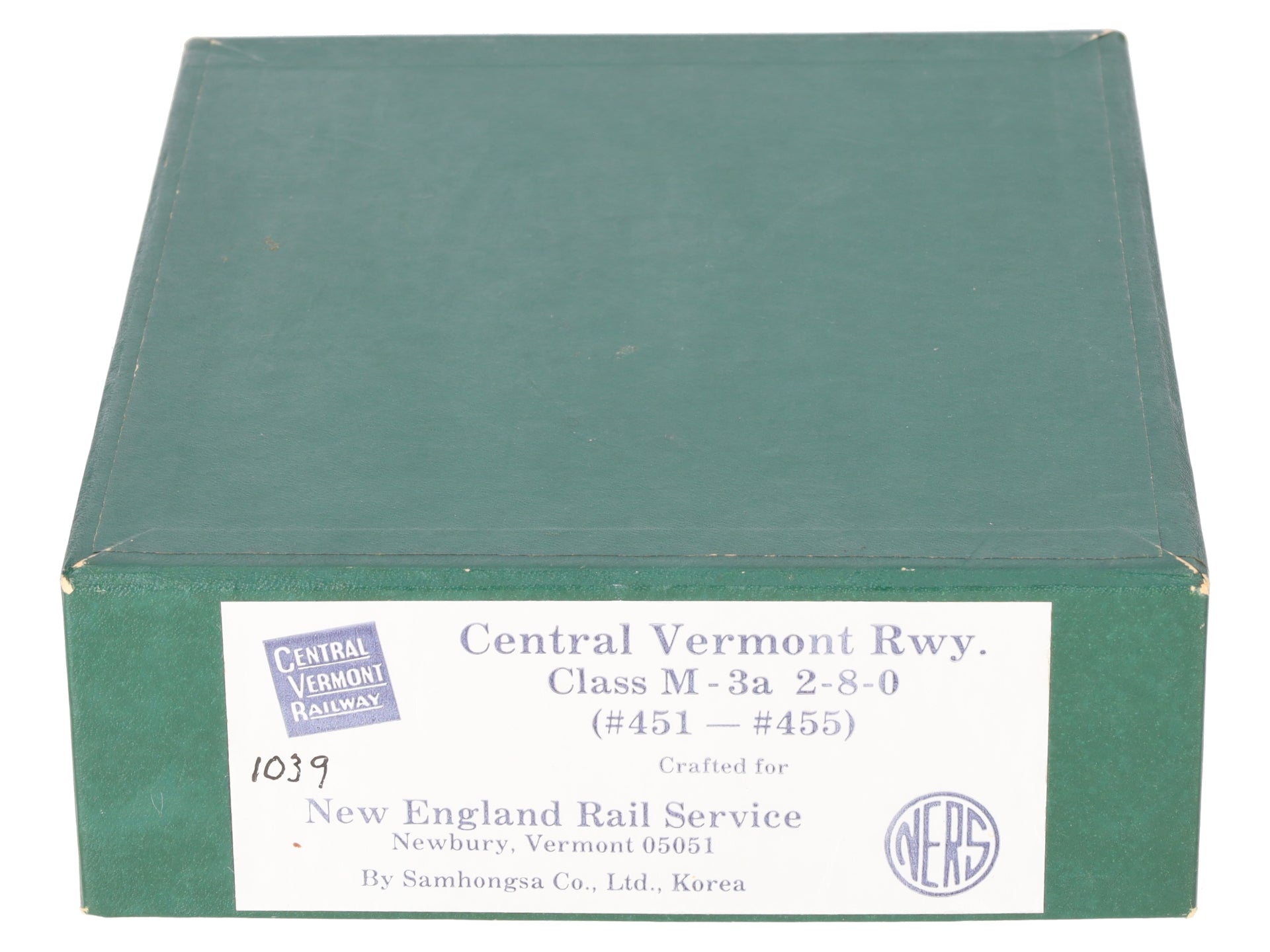 New England Rail Service HO Brass Class CV M-3a 2-8-0 Loco & Tender- Unpainted EX/Box