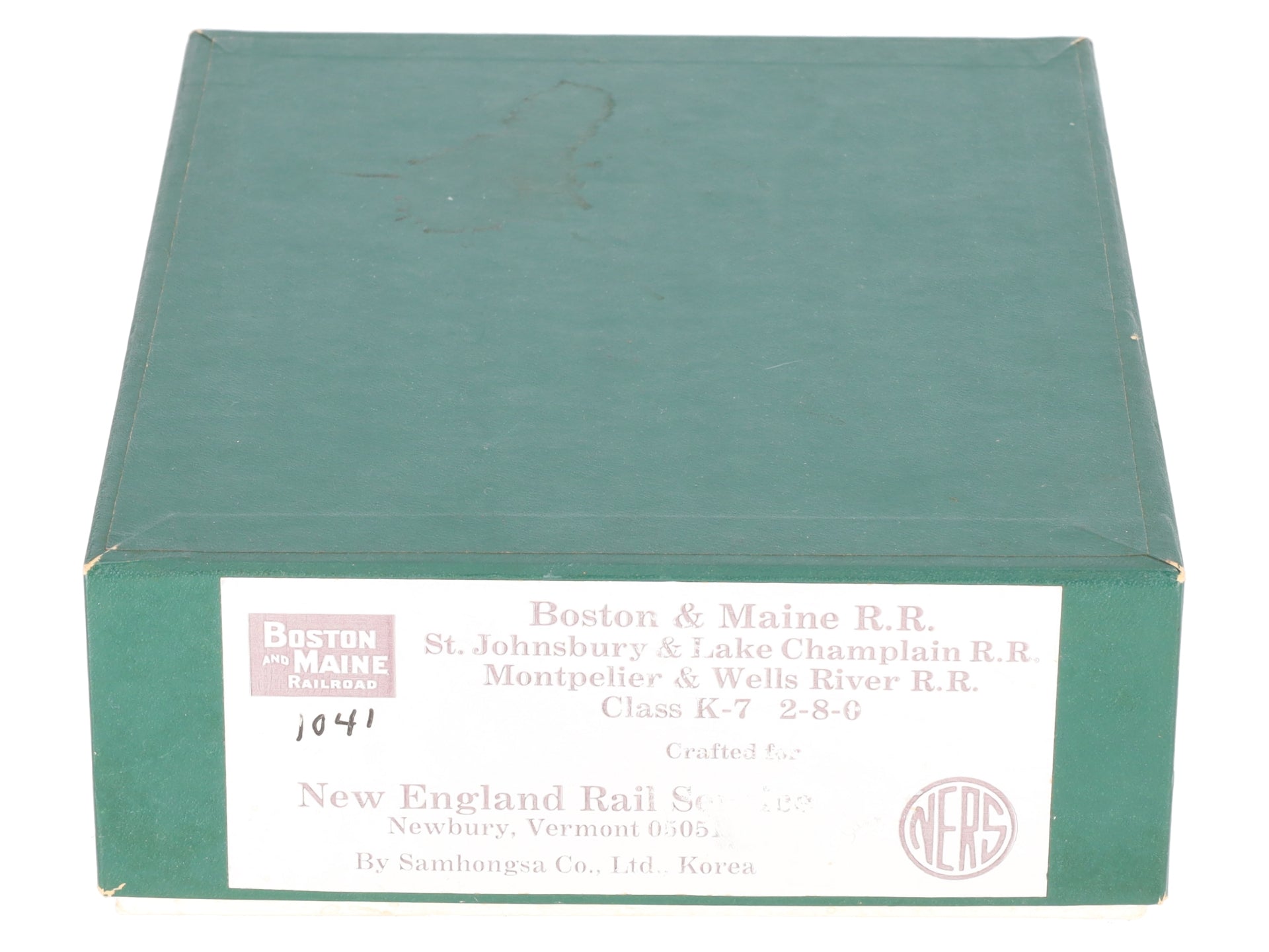 New England Rail Service HO Brass Class B&M K-7 2-8-0 Loco & Tender- Unpainted EX/Box