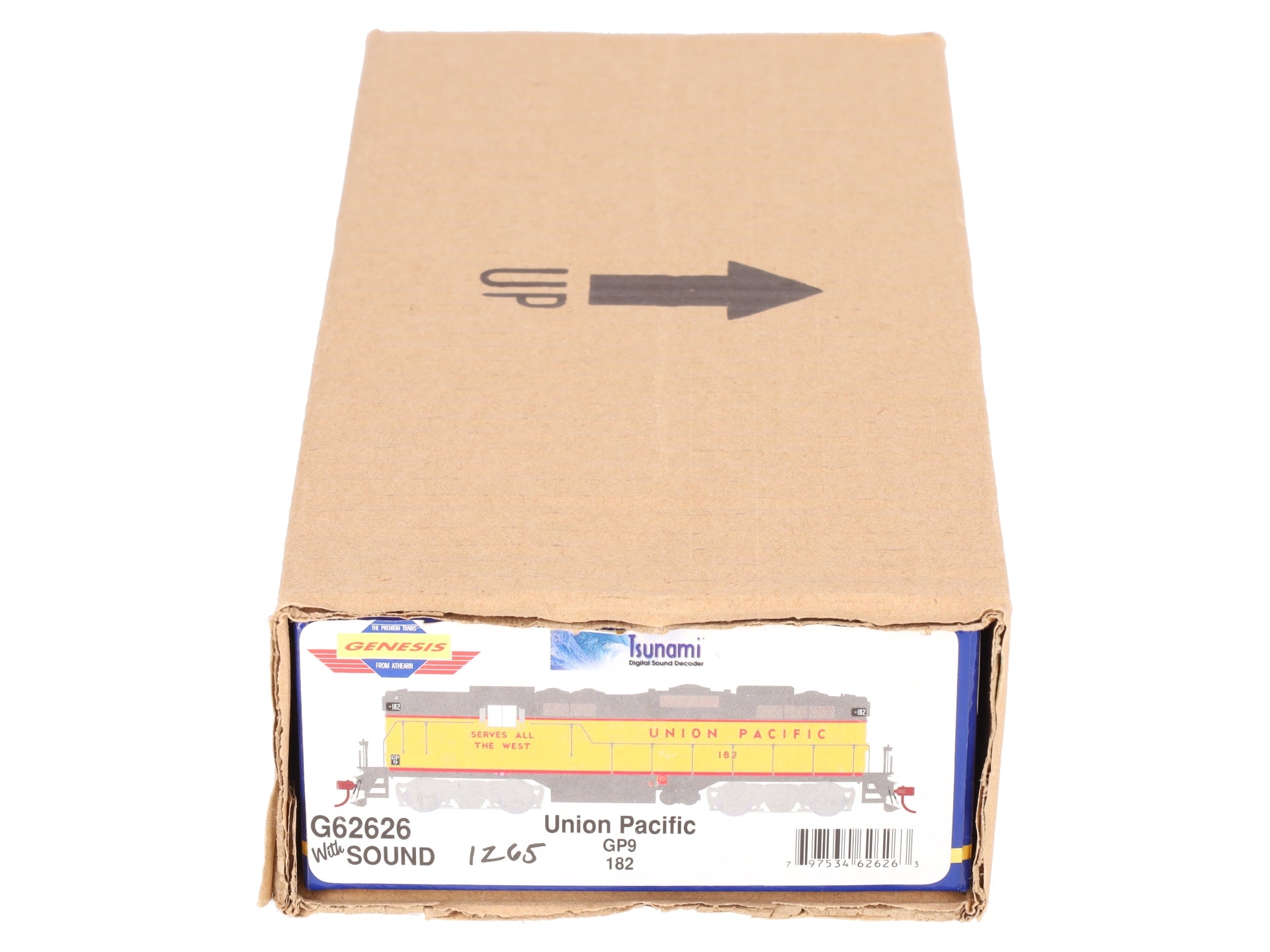 Athearn G62626 HO Union Pacific GP9 Diesel Locomotive with DCC & Sound #182 EX/Box