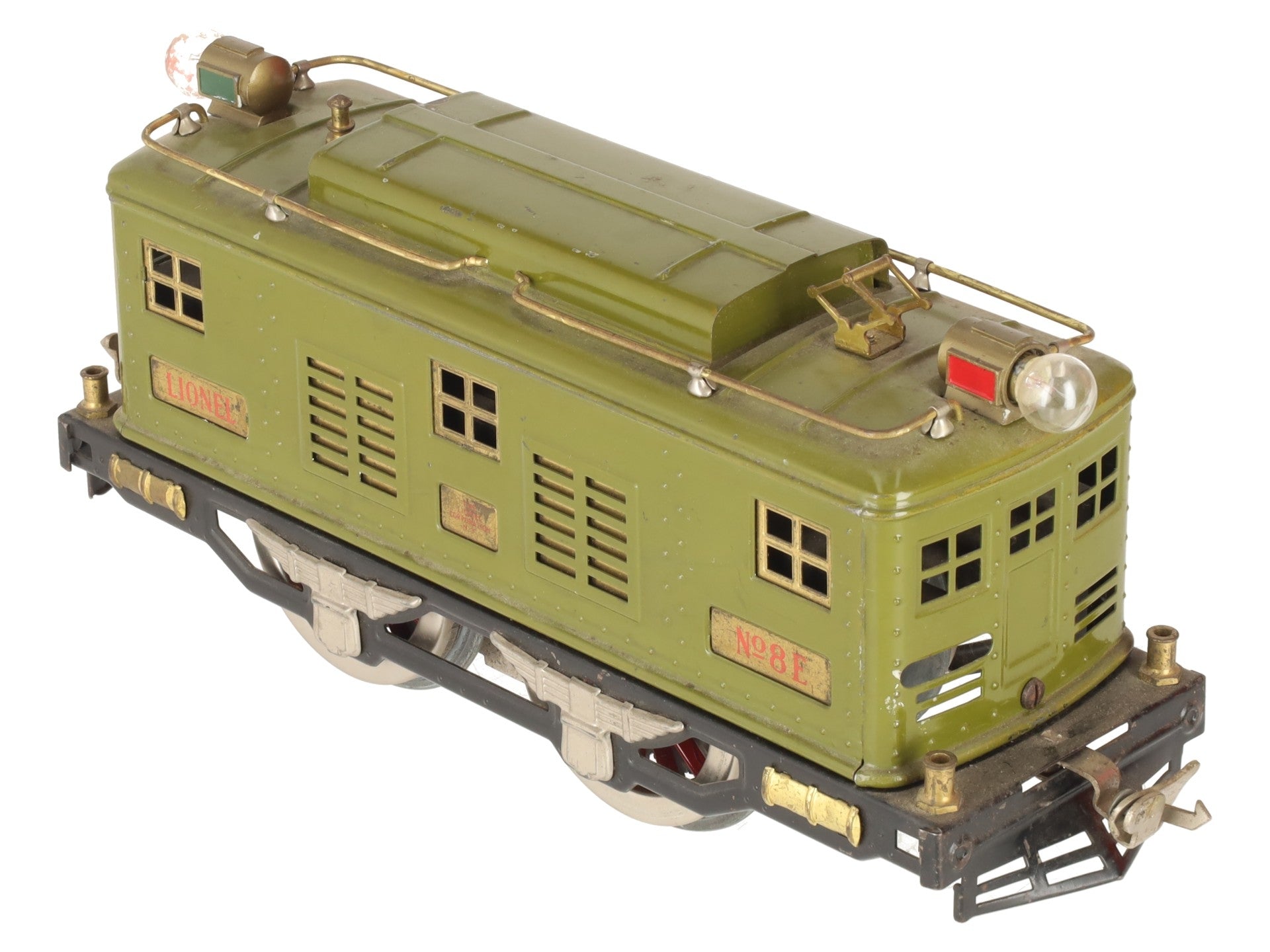 Lionel 8E Vintage Standard Gauge Olive 0-4-0 Powered Electric Locomotive #8E VG