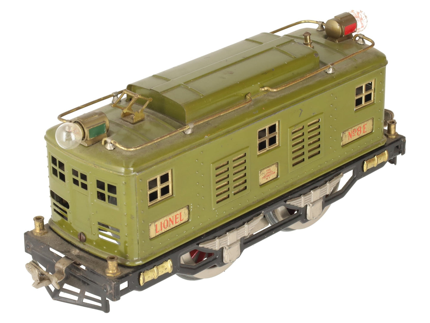 Lionel 8E Vintage Standard Gauge Olive 0-4-0 Powered Electric Locomotive #8E VG