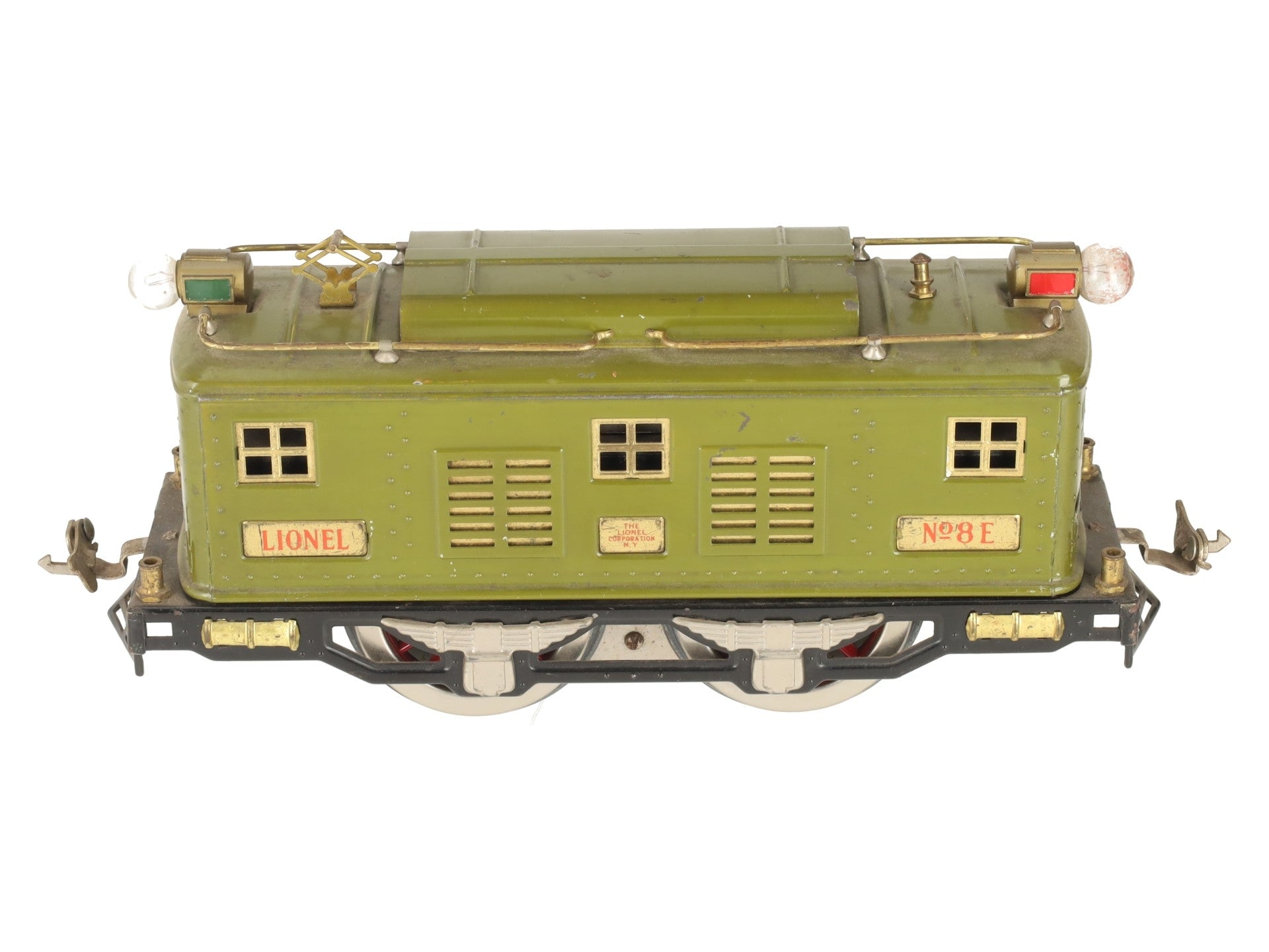Lionel 8E Vintage Standard Gauge Olive 0-4-0 Powered Electric Locomotive #8E VG