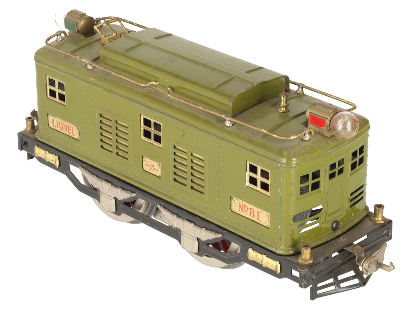 Lionel 8E Vintage Standard Gauge Olive 0-4-0 Powered Electric Locomotive #8E VG