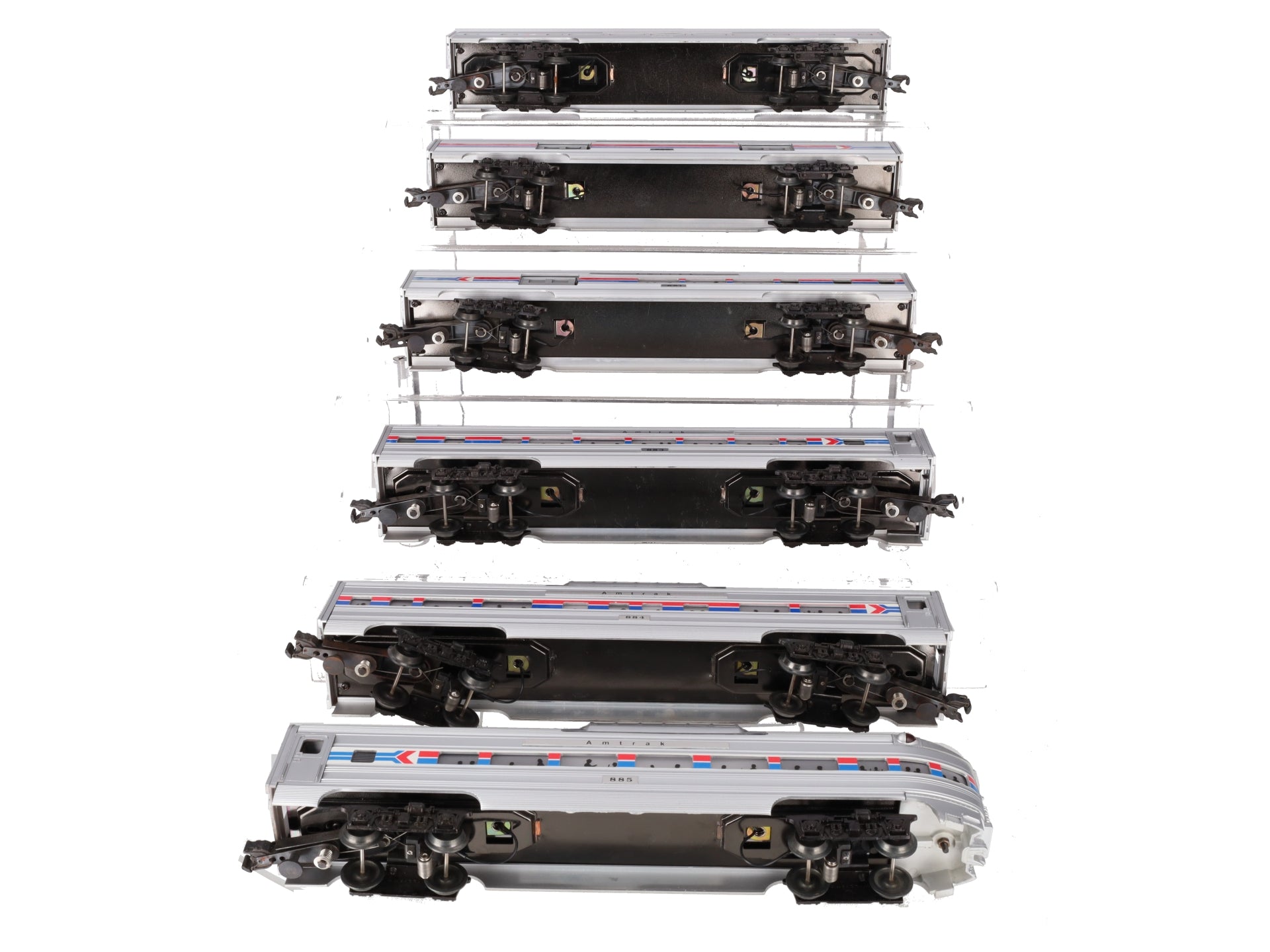 Williams LL600 O Gauge Amtrak  Plated 60' Luxury Liner 6-Car Passenger Set EX/Box