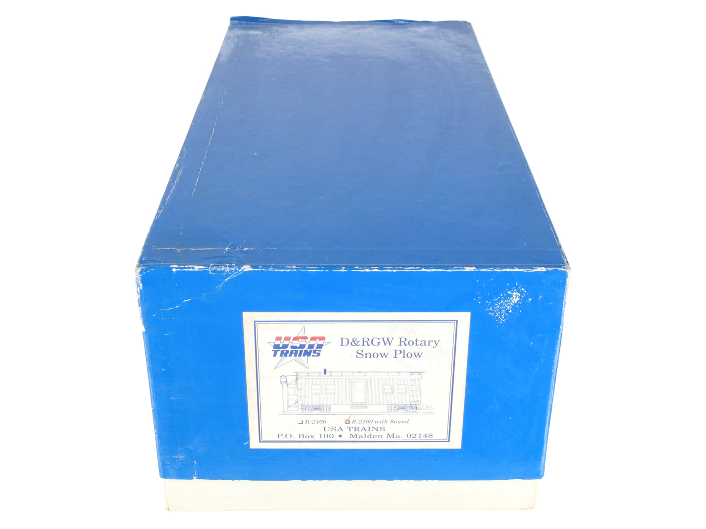USA Trains R2100 G D&RGW Rotary Snow Plow with Sound - Metal Wheels VG/Box